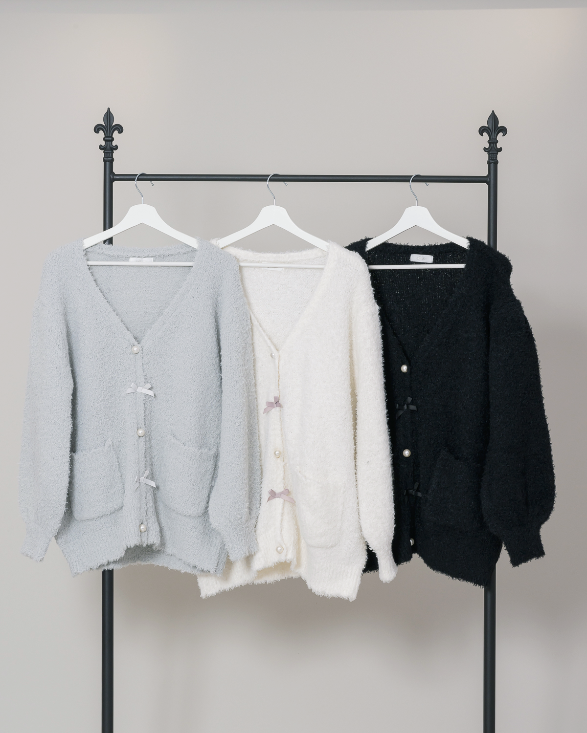 テディニットロングカーデ