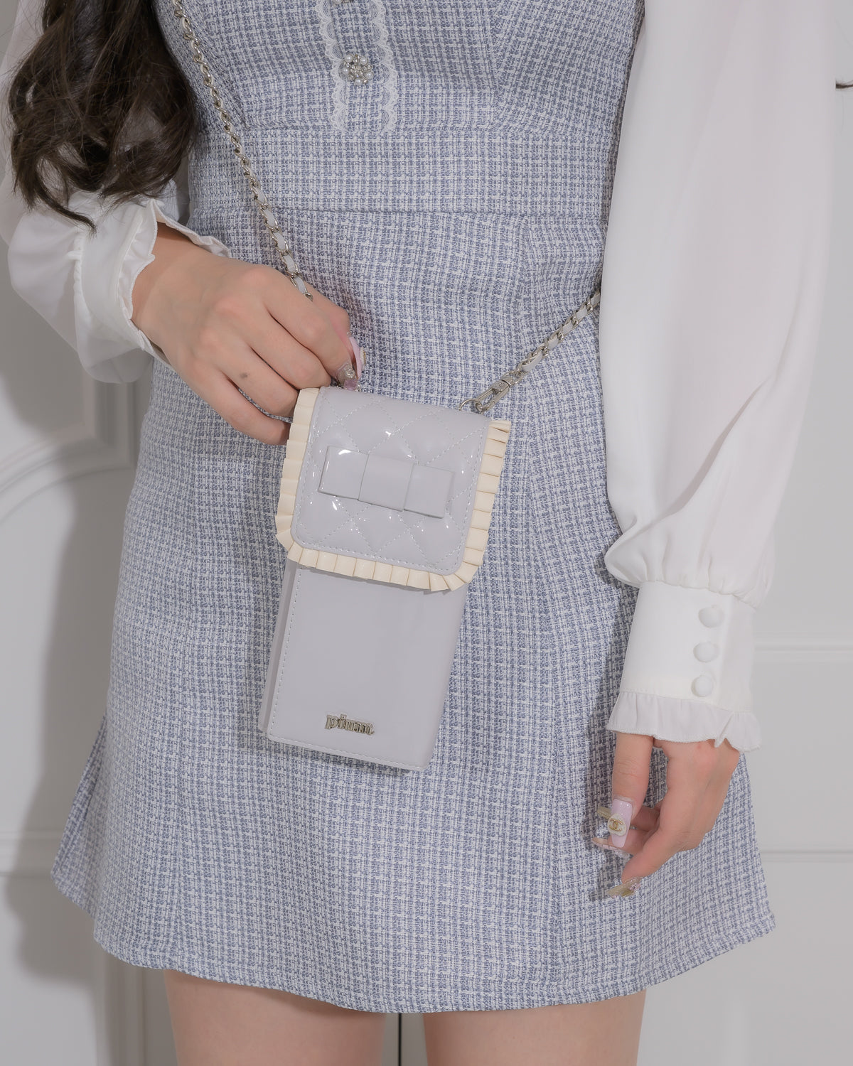 フロントリボンエナメルフォンホルダー