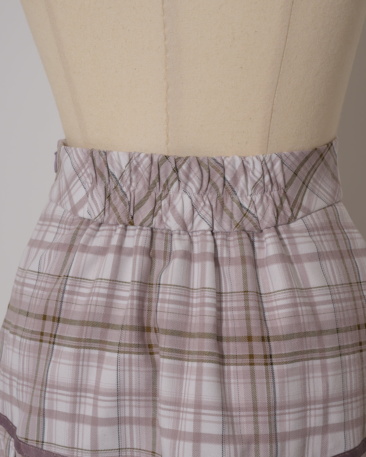 ハートレースチェックプリーツスカート