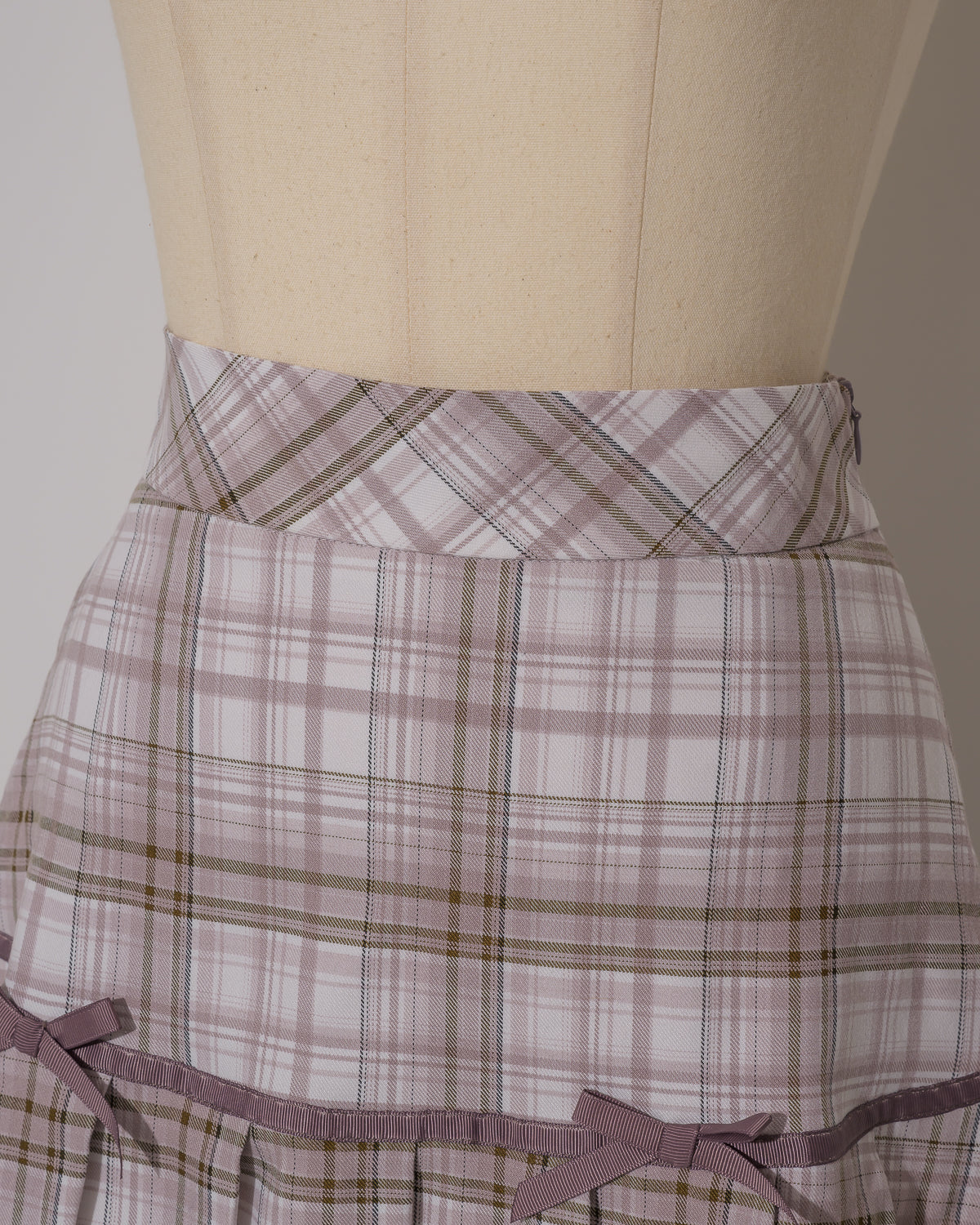 ハートレースチェックプリーツスカート