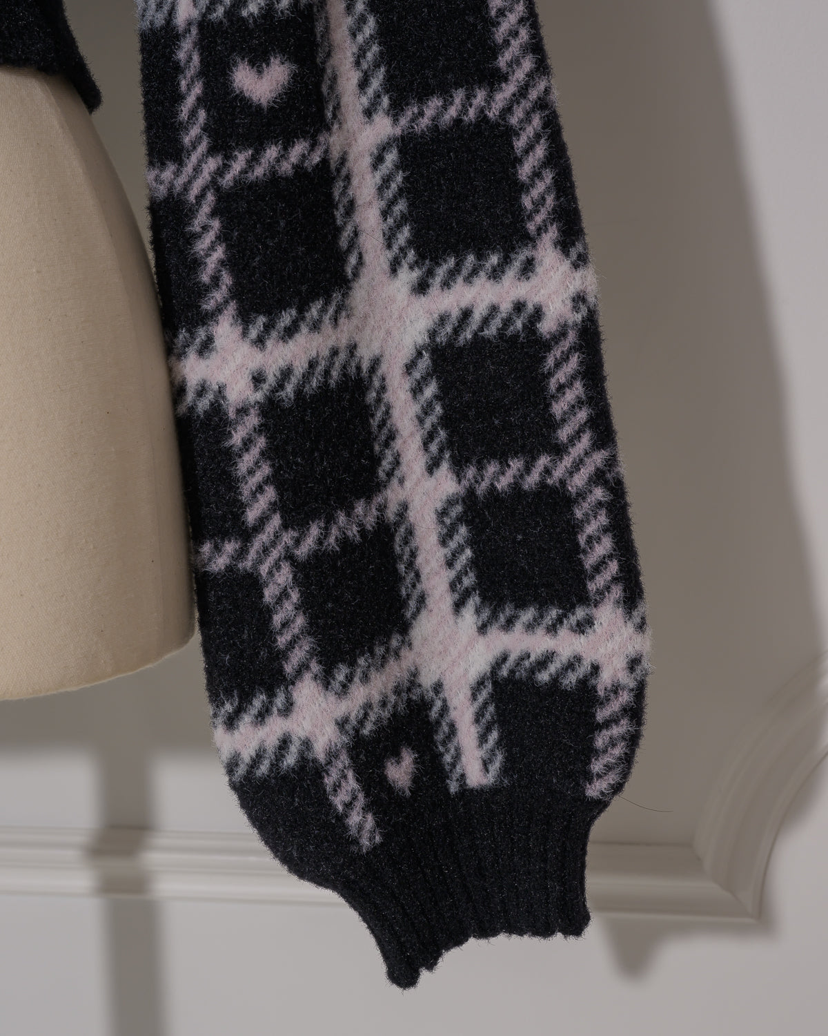 ハートチェックカーデキャミセット