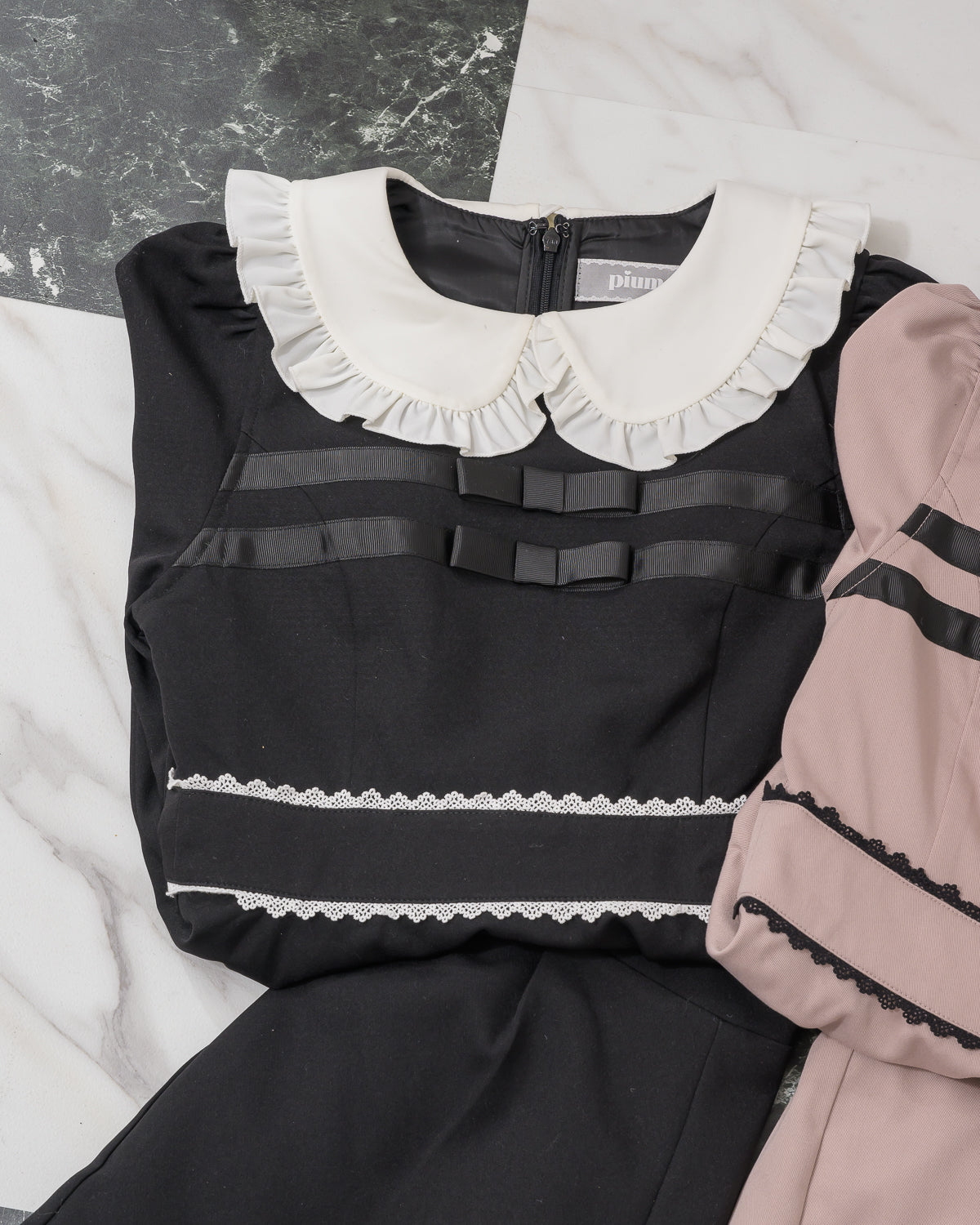 リボンテープフリルカラーセットアップ