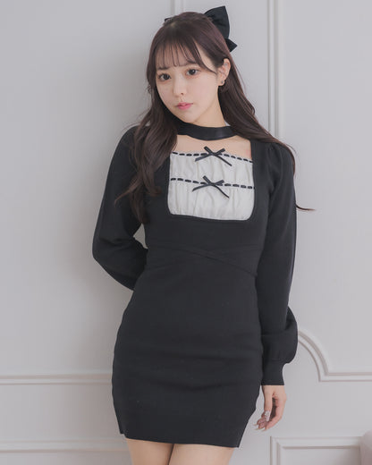 モデル身長：157cm/着用カラー:ブラック×ホワイト