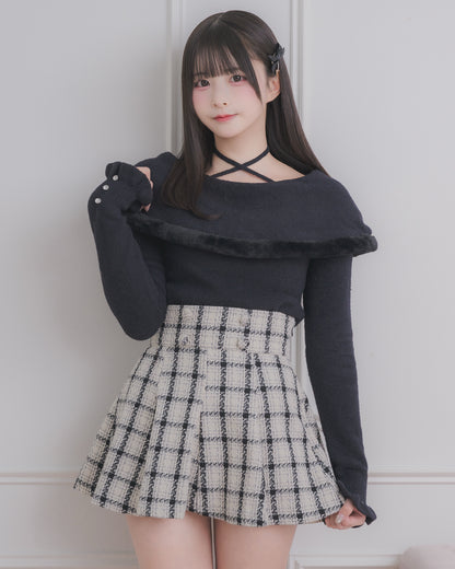 モデル身長：158cm/着用カラー:ブラック