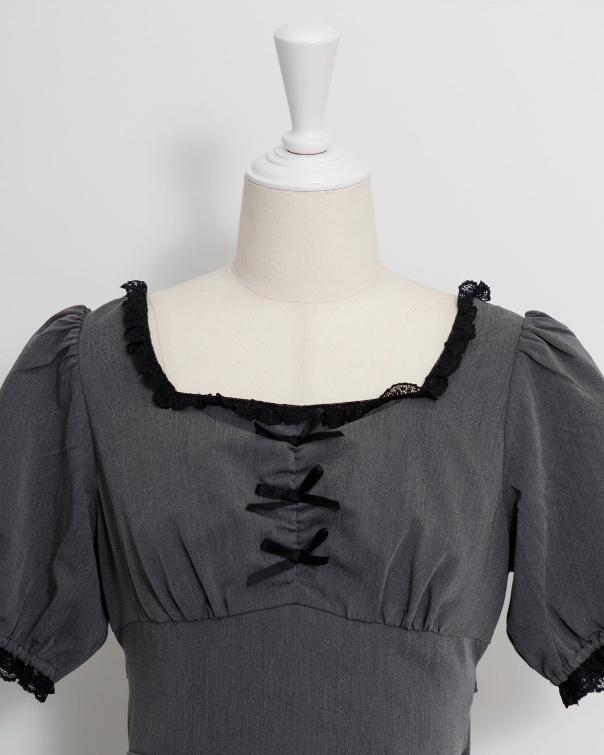 パフスリーブファーワンピース