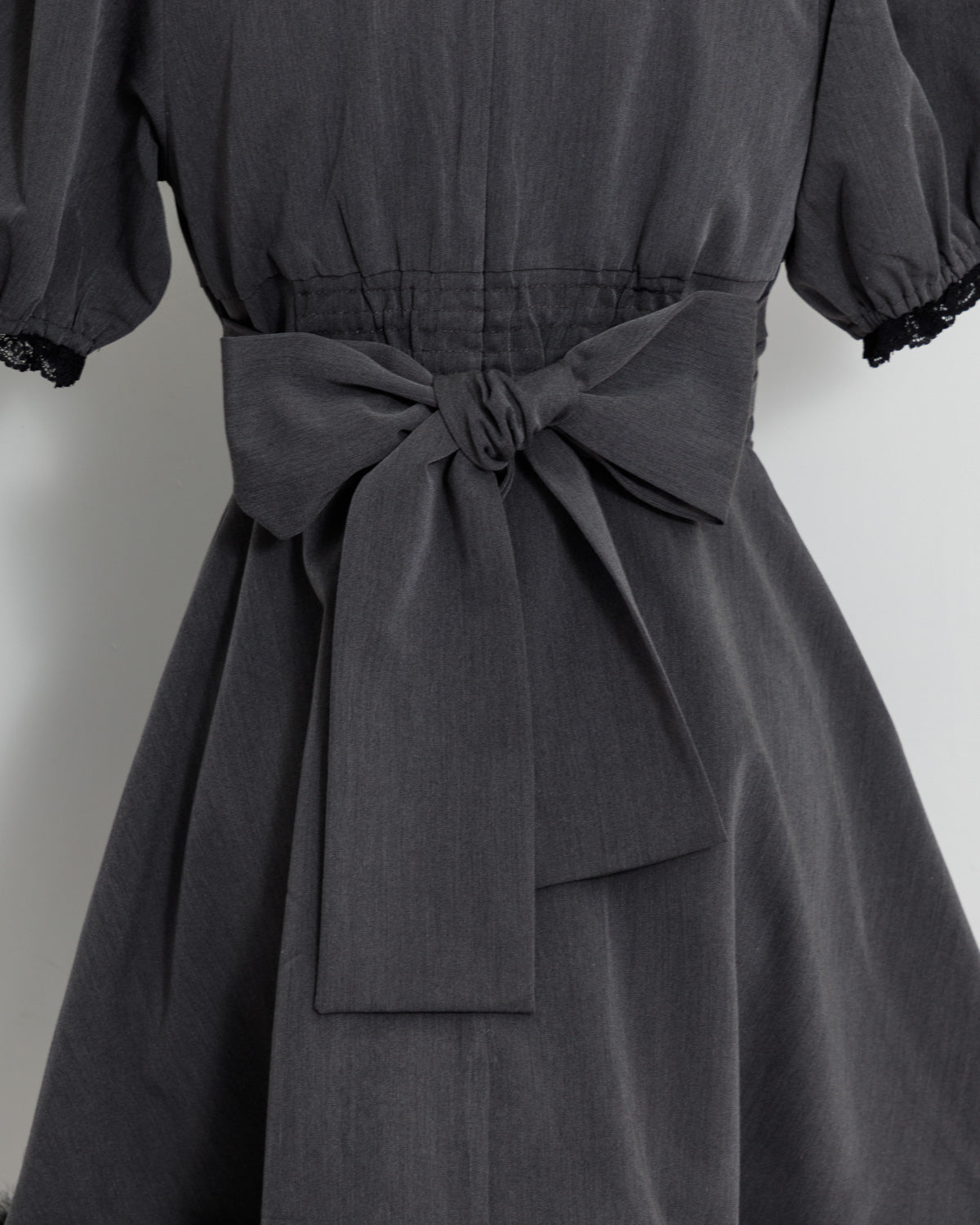 パフスリーブファーワンピース