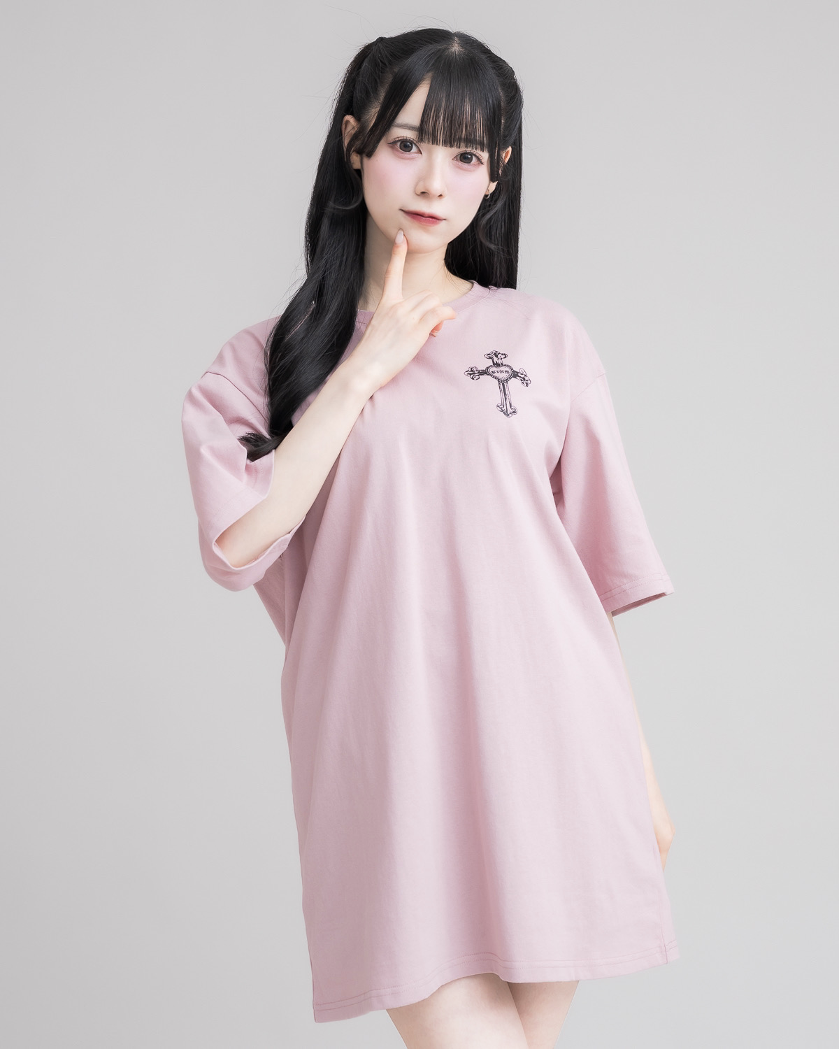 モデル身長:155cm/着用カラー:ピンク