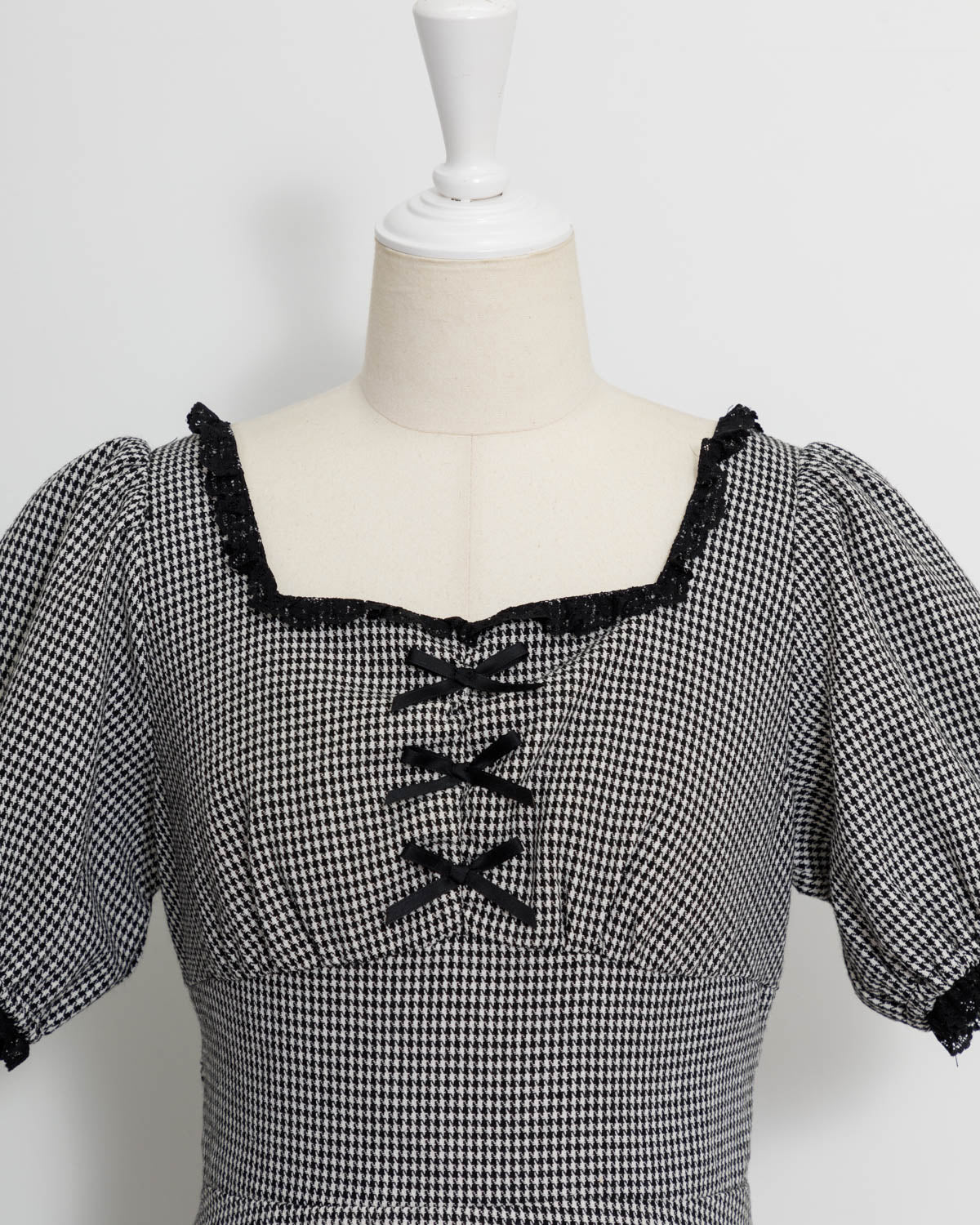 パフスリーブファーワンピース