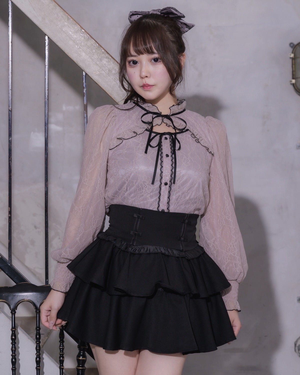 モデル身長:157cm/着用カラー:ピンク