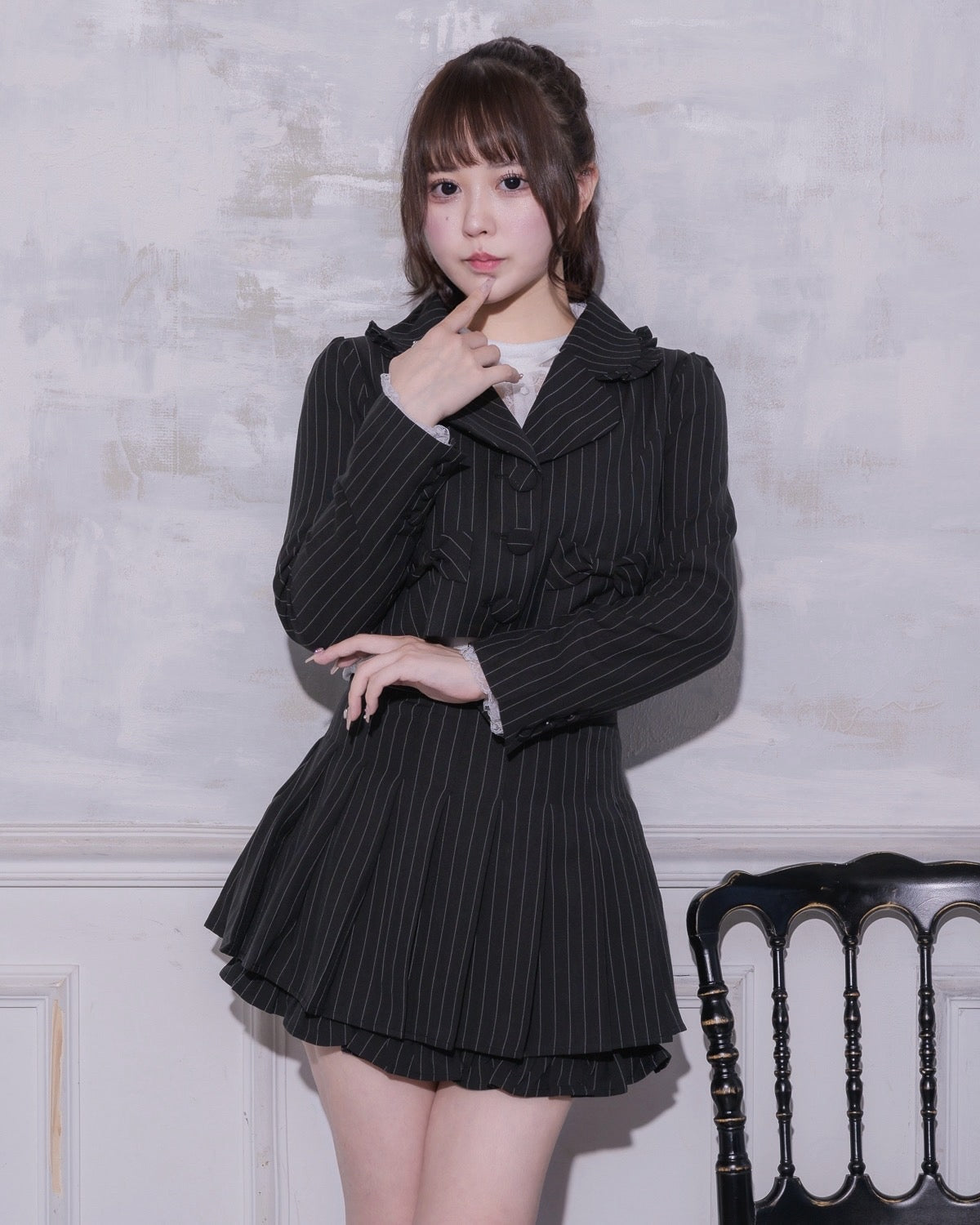 モデル身長:157cm/着用カラー:ブラック