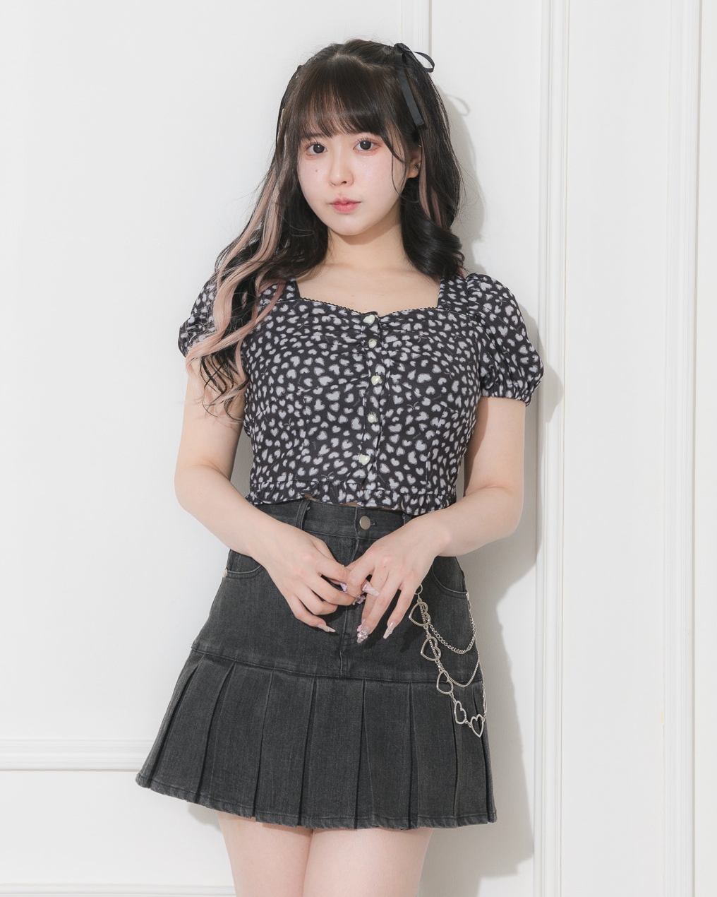 モデル身長:157cm/着用カラー:ブラック