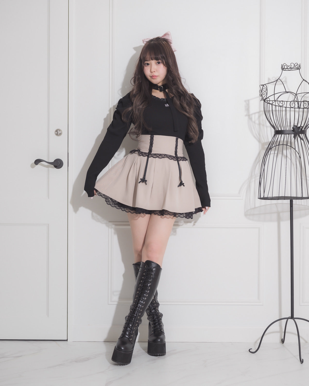 モデル身長:157cm/着用カラー:ブラック