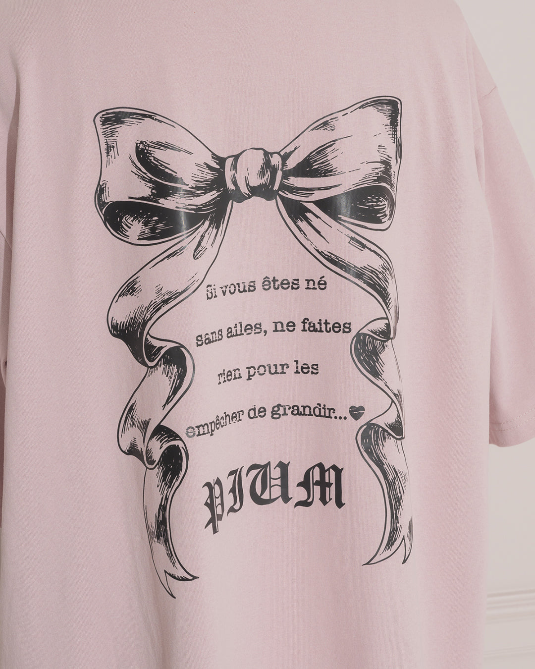 piumリボンオーバーサイズ半袖Tシャツ