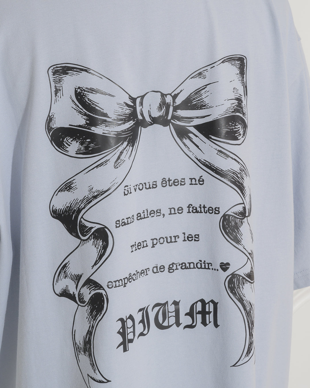 piumリボンオーバーサイズ半袖Tシャツ