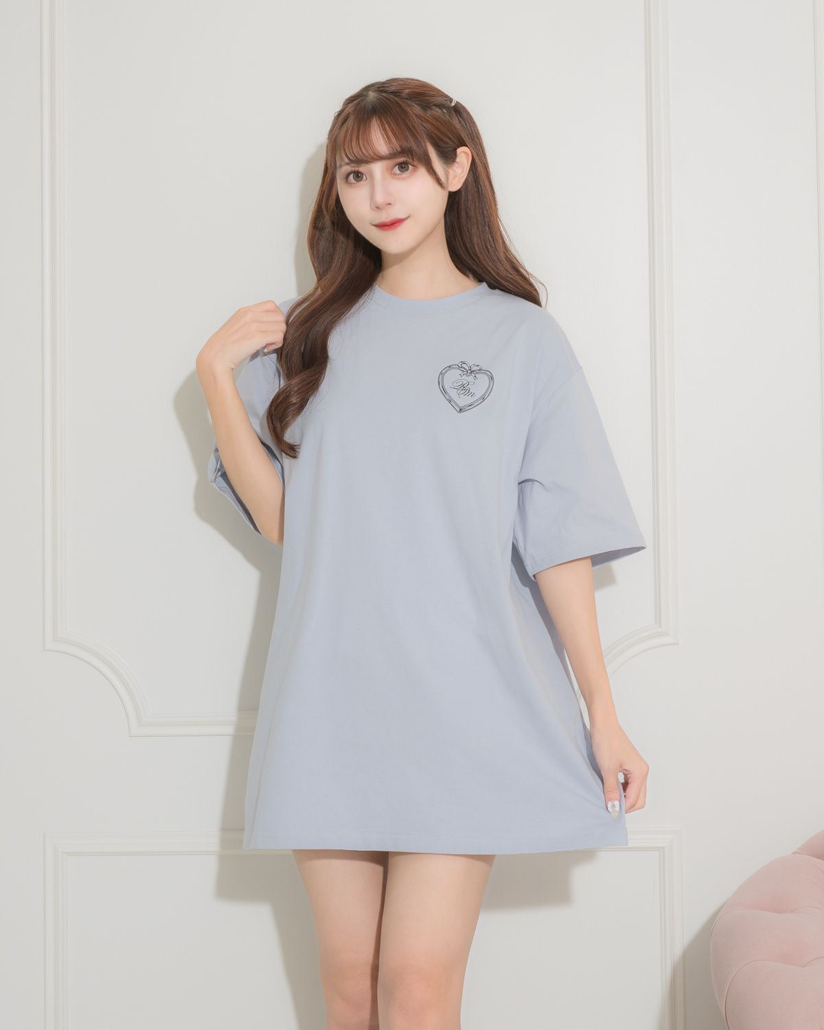 モデル身長:158cm/着用カラー:ブルー