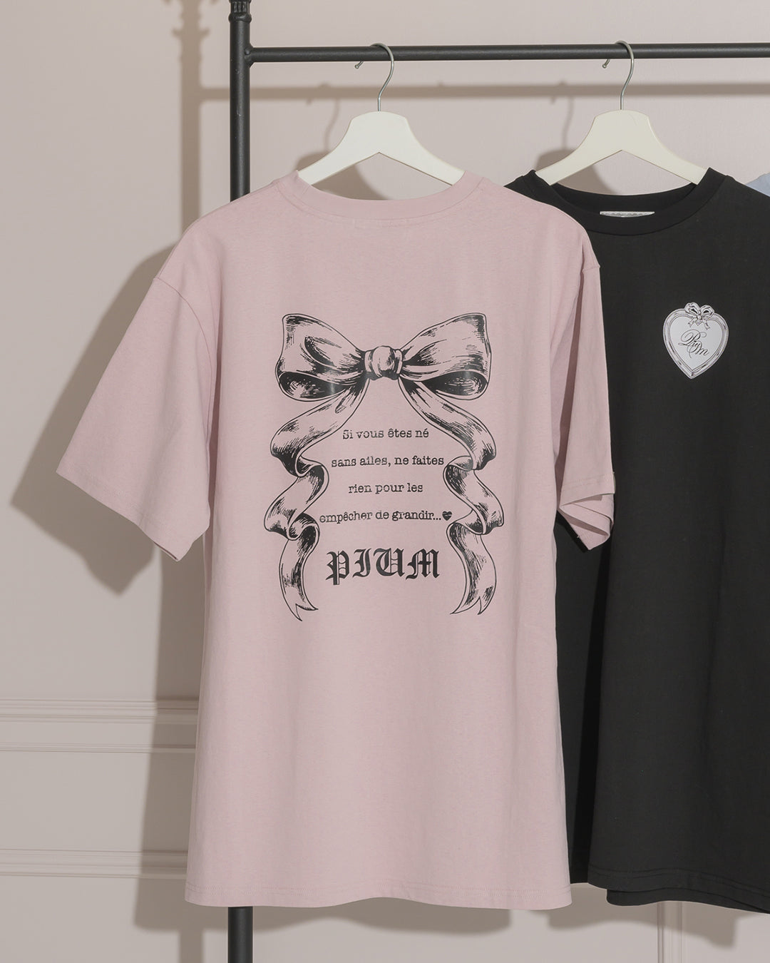 piumリボンオーバーサイズ半袖Tシャツ