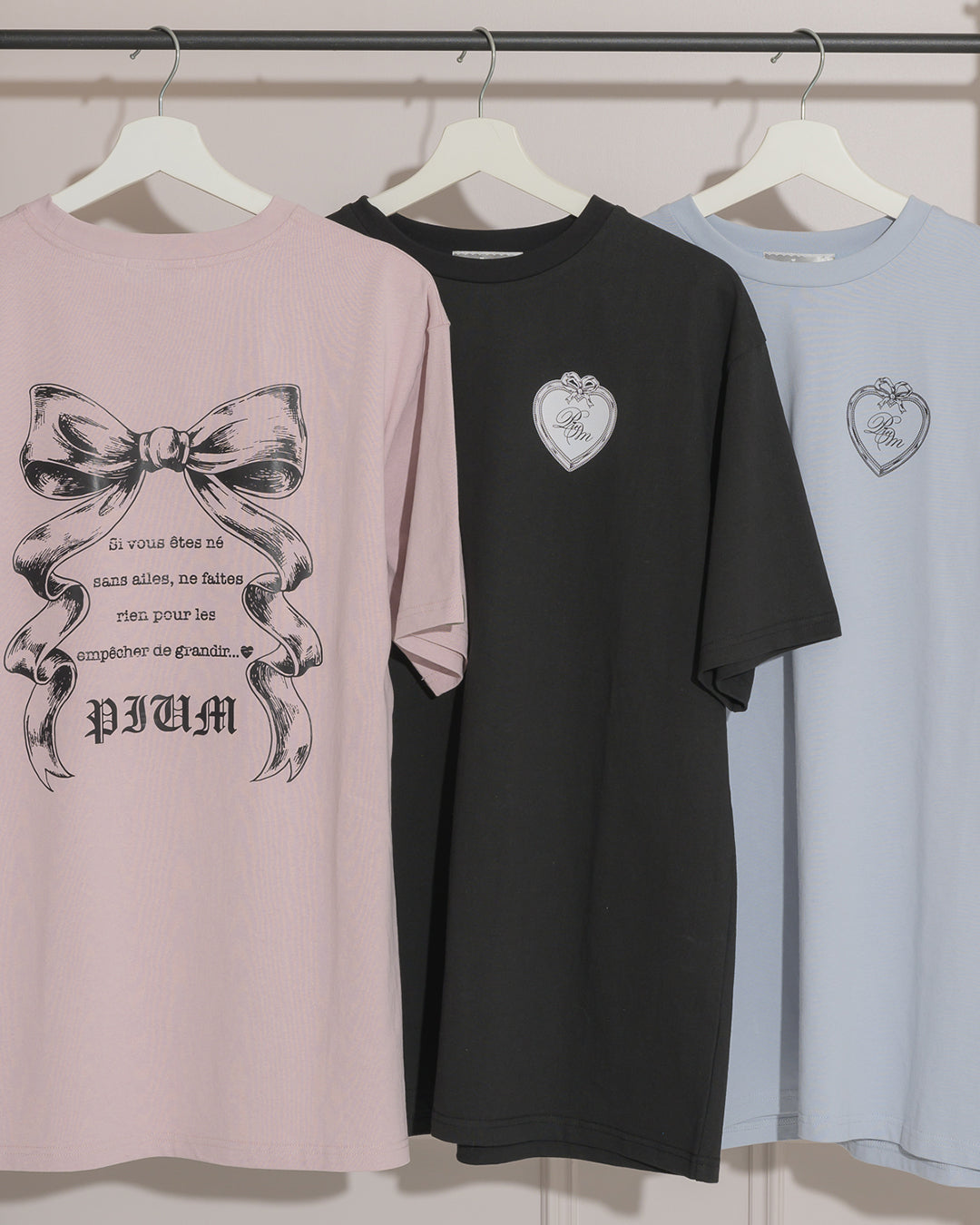 piumリボンオーバーサイズ半袖Tシャツ