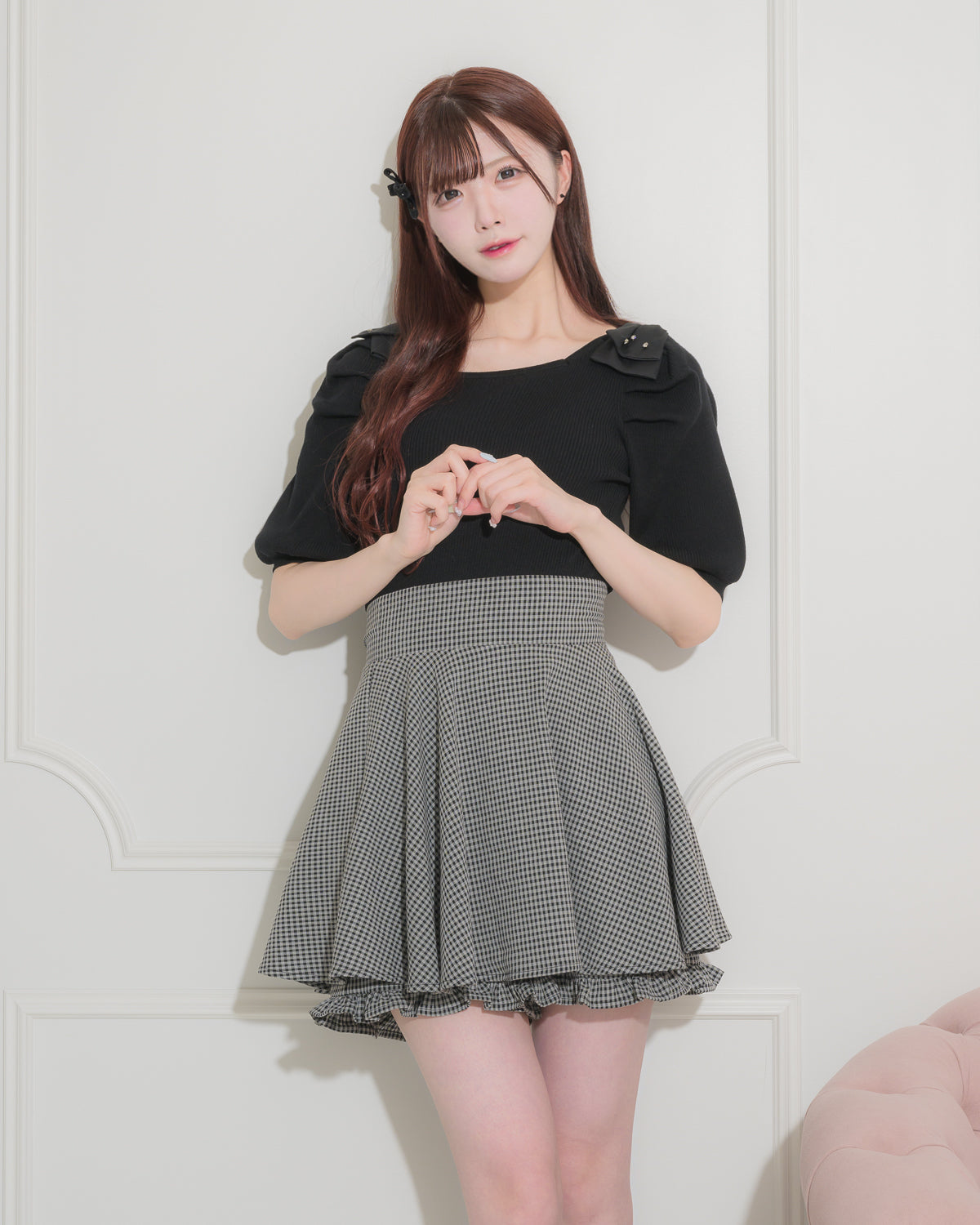 モデル身長:163cm/着用カラー:ブラック