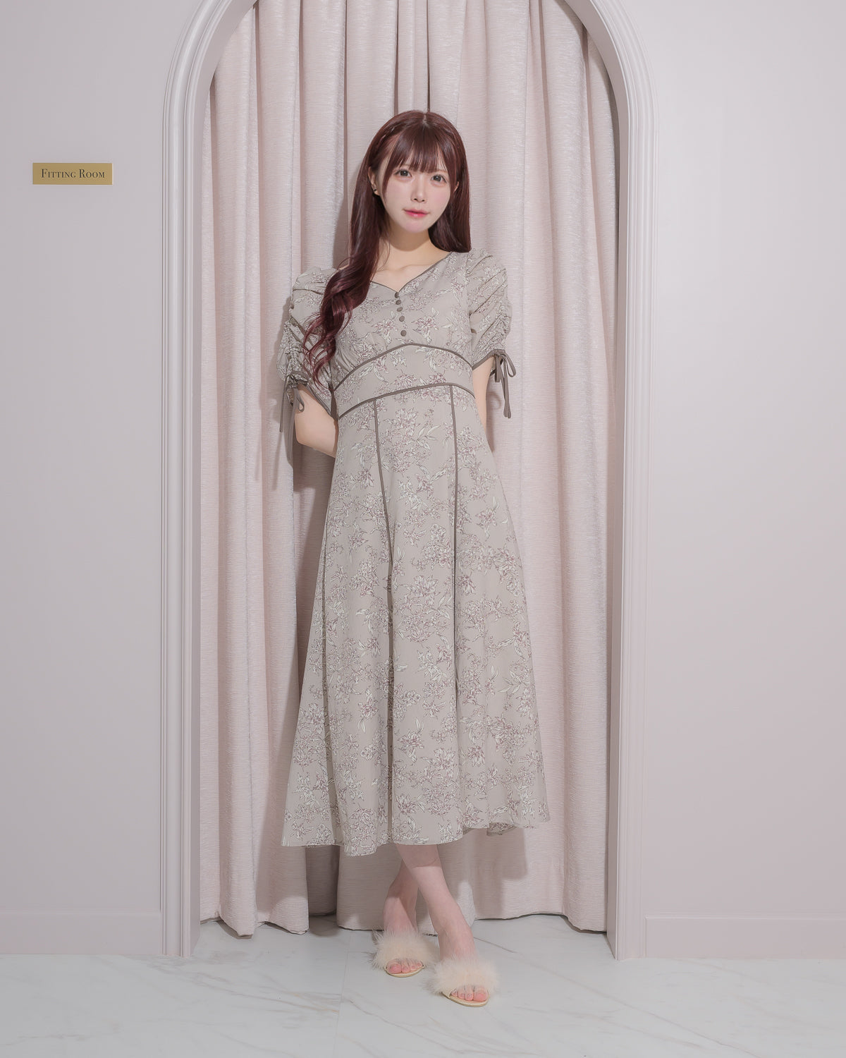 モデル身長:161cm/着用カラー:ピンクベージュ×モカ