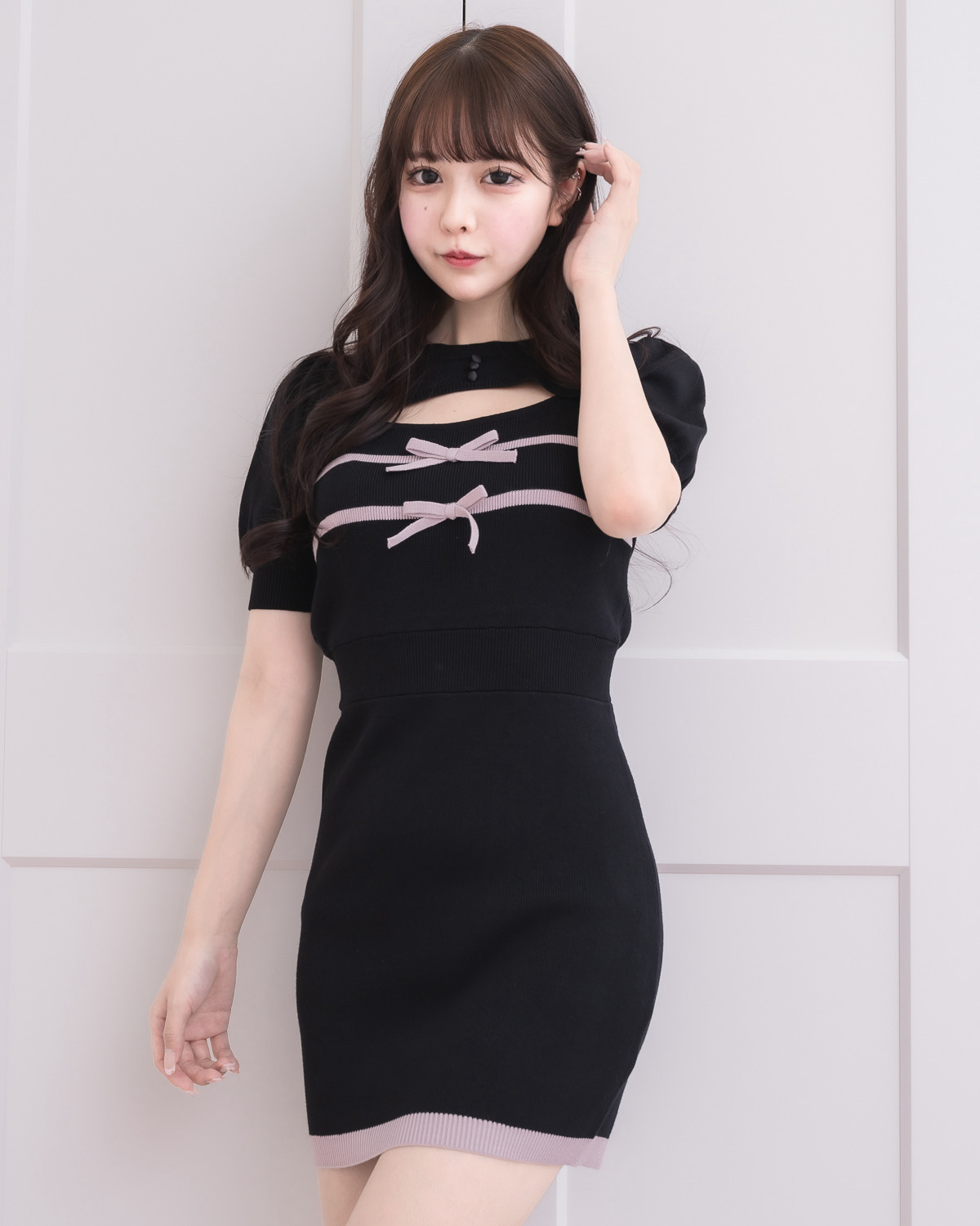 モデル身長:157cm/着用カラー:ブラック