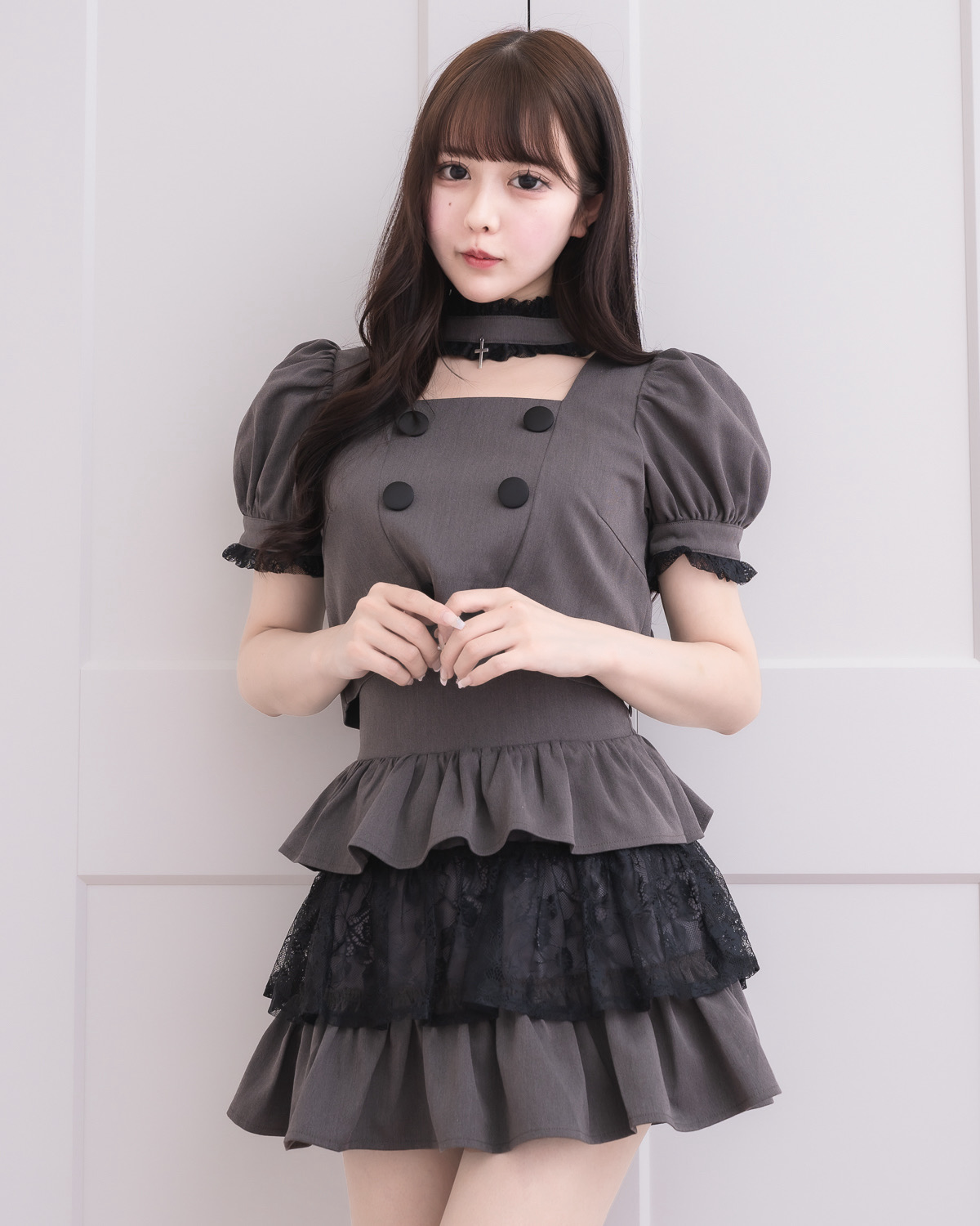 モデル身長：157cm/着用カラー:チャコール
