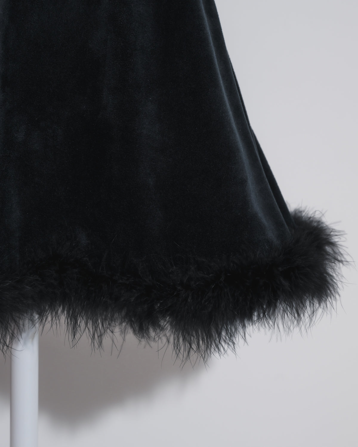 ファー付きフレアキャミワンピ