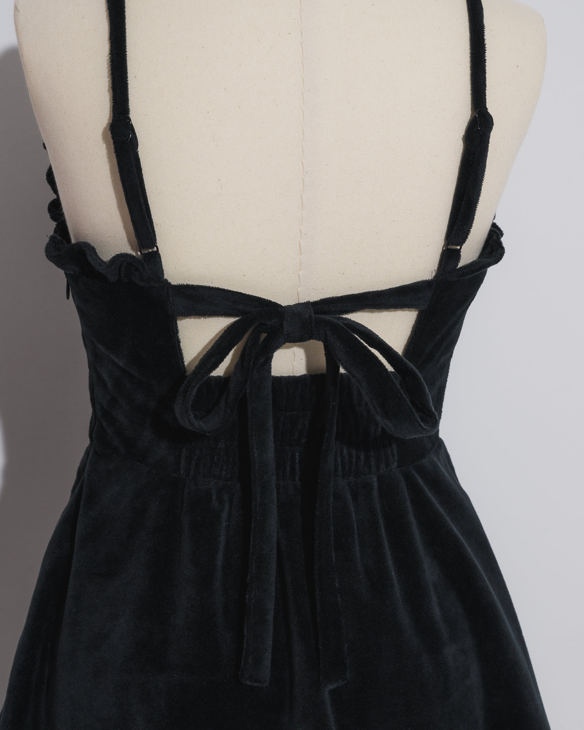 ファー付きフレアキャミワンピ