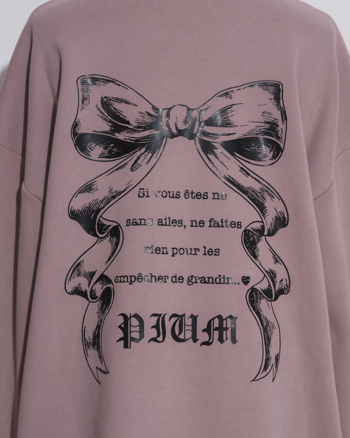 piumリボンオーバーサイズスウェット