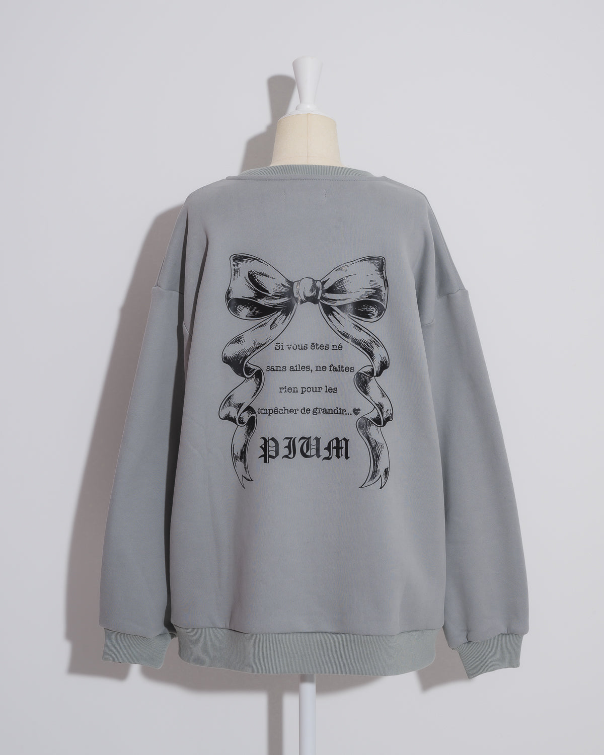 piumリボンオーバーサイズスウェット