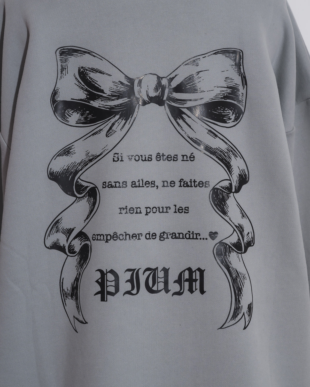 piumリボンオーバーサイズスウェット