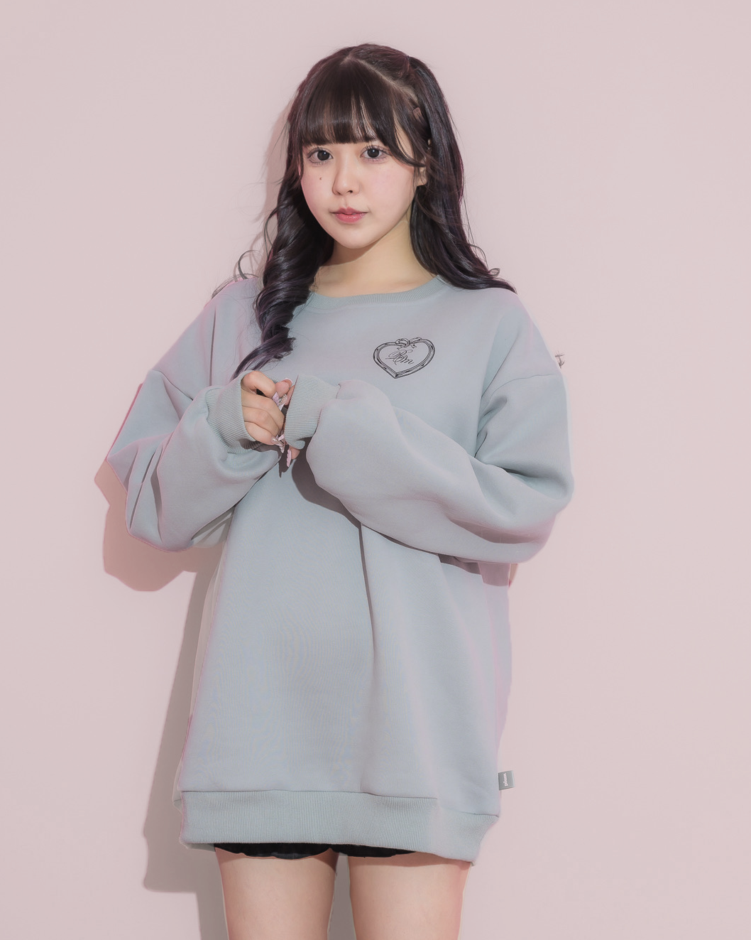 piumリボンオーバーサイズスウェット