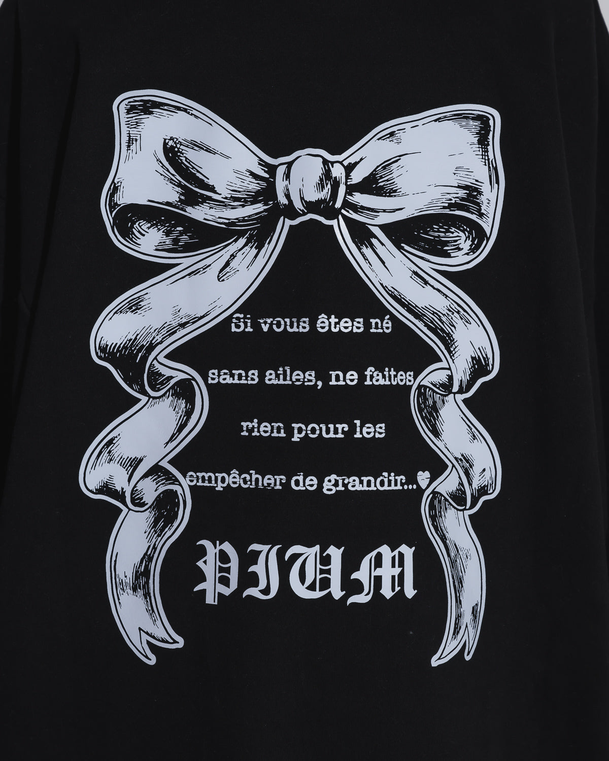 piumリボンオーバーサイズスウェット