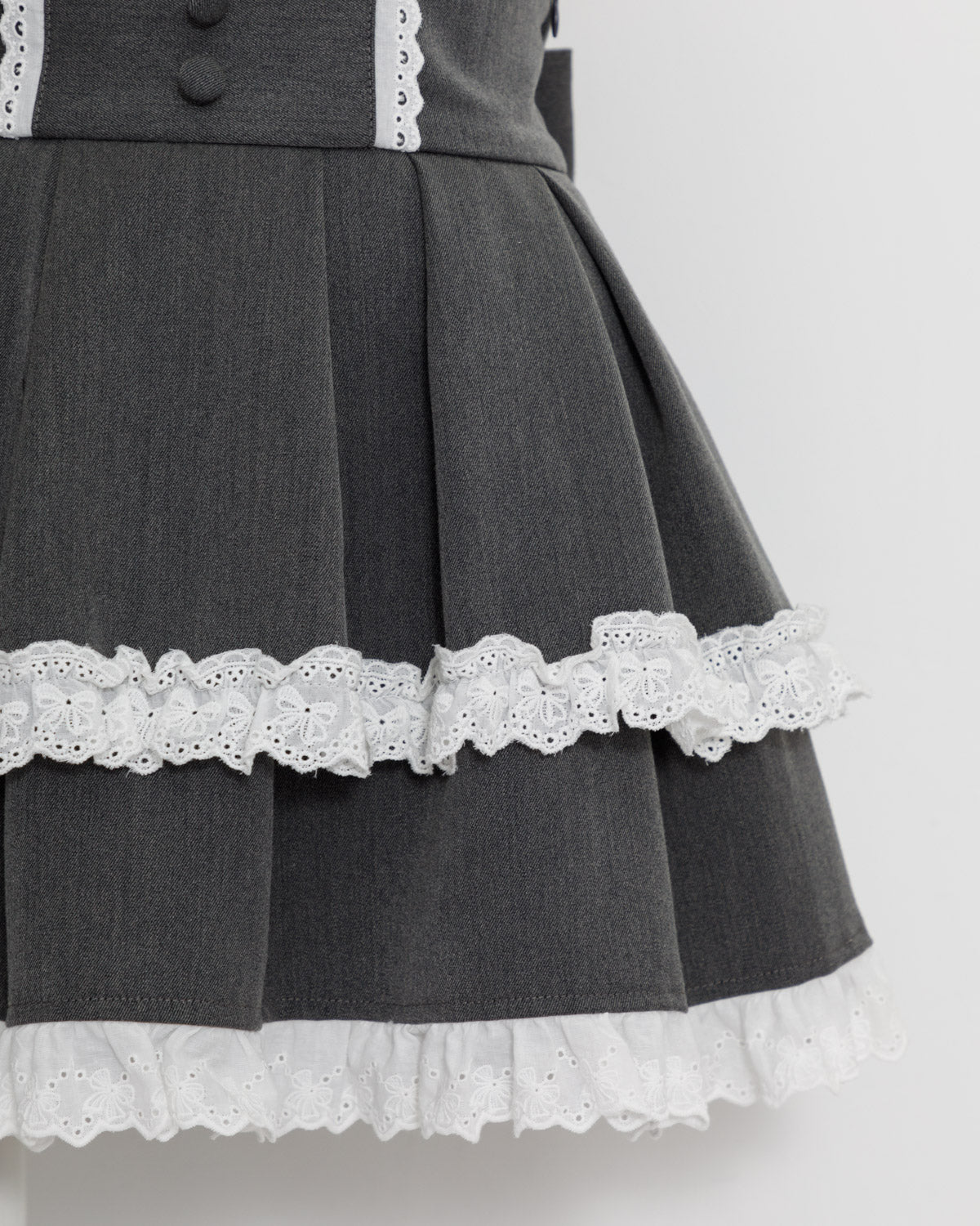 コットンフリルボリュームタックスカート