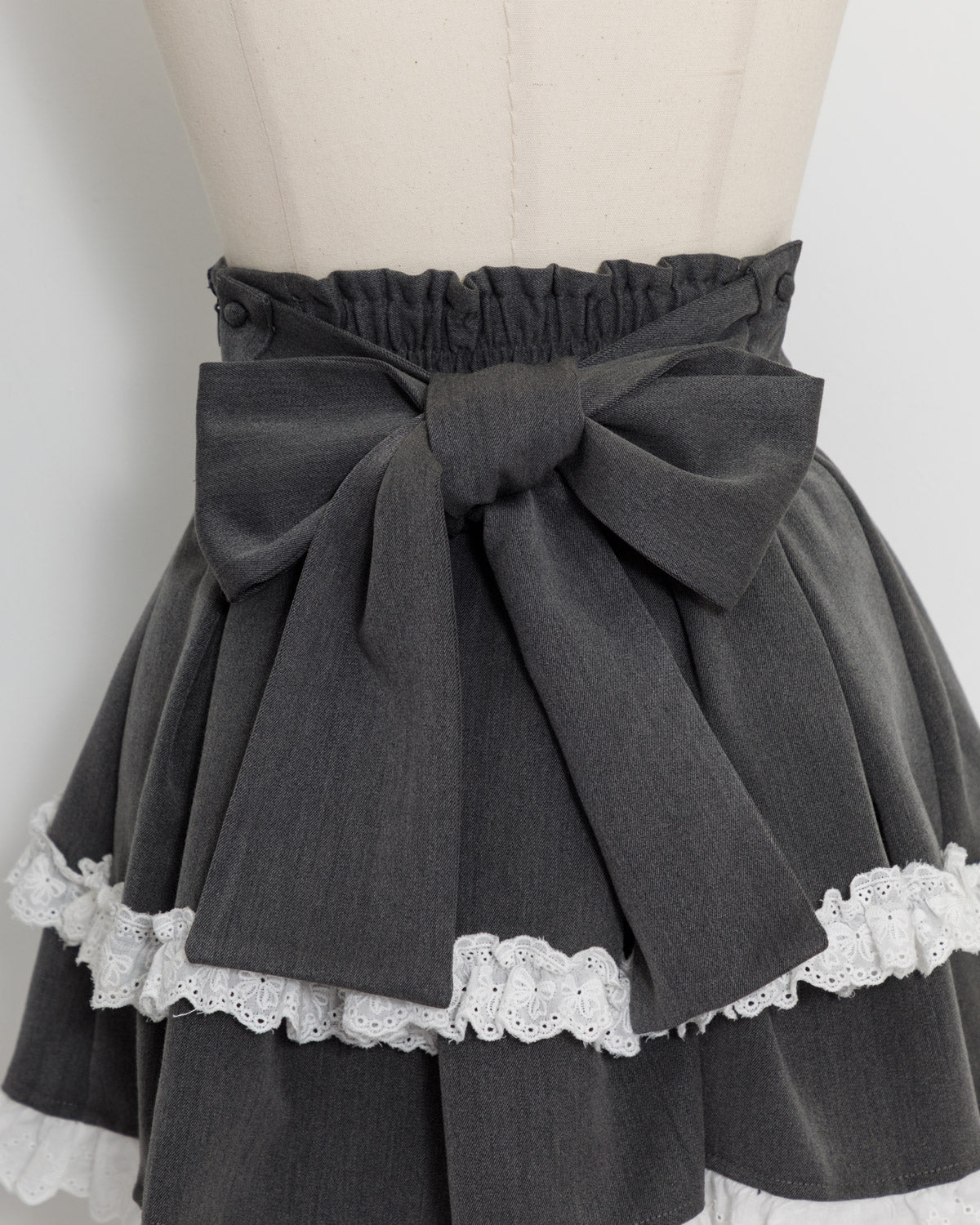 コットンフリルボリュームタックスカート