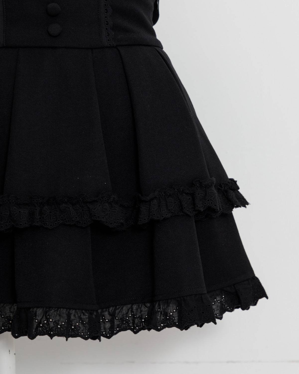 コットンフリルボリュームタックスカート