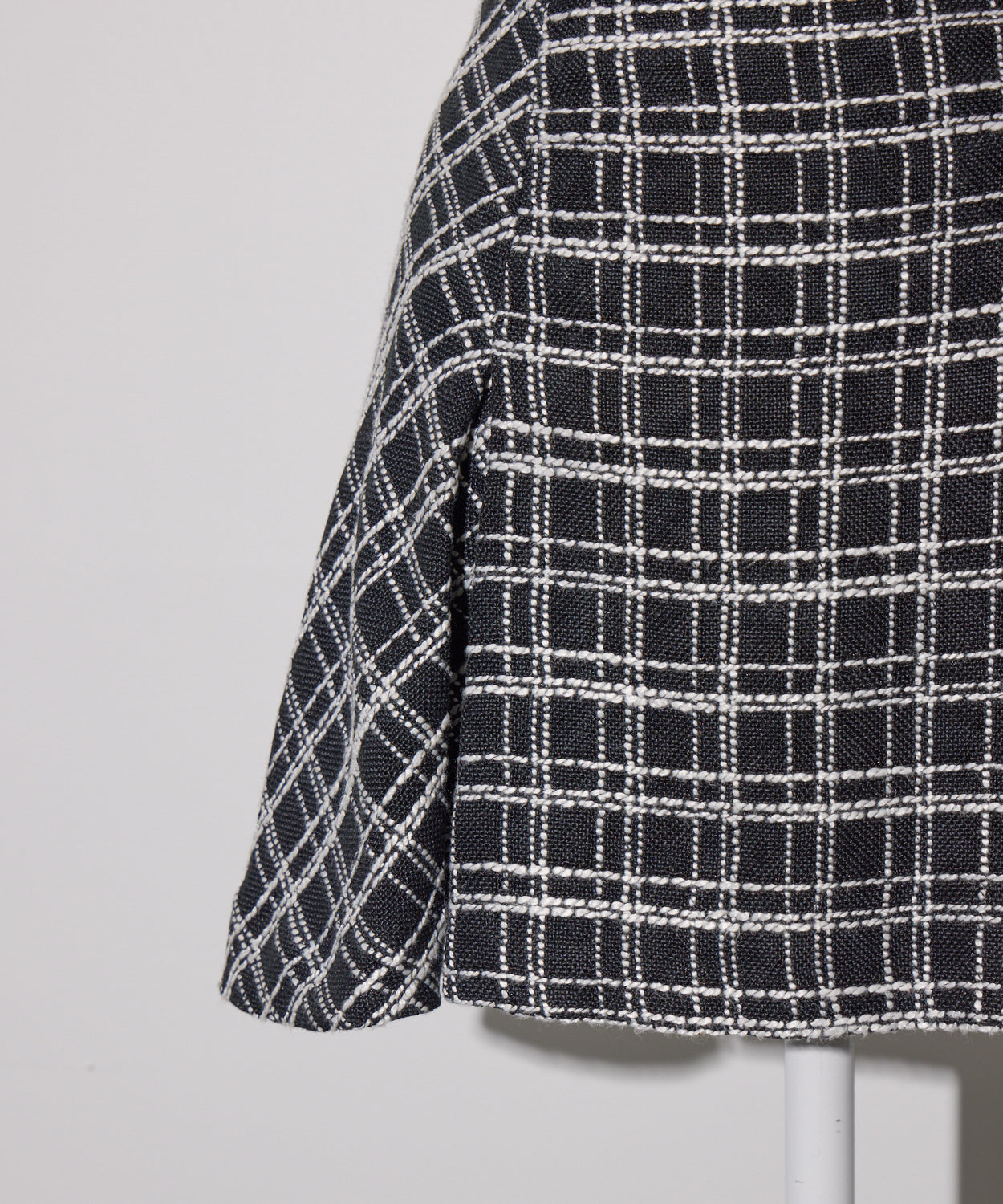 ハイウエストボックスタックツイードミニスカート