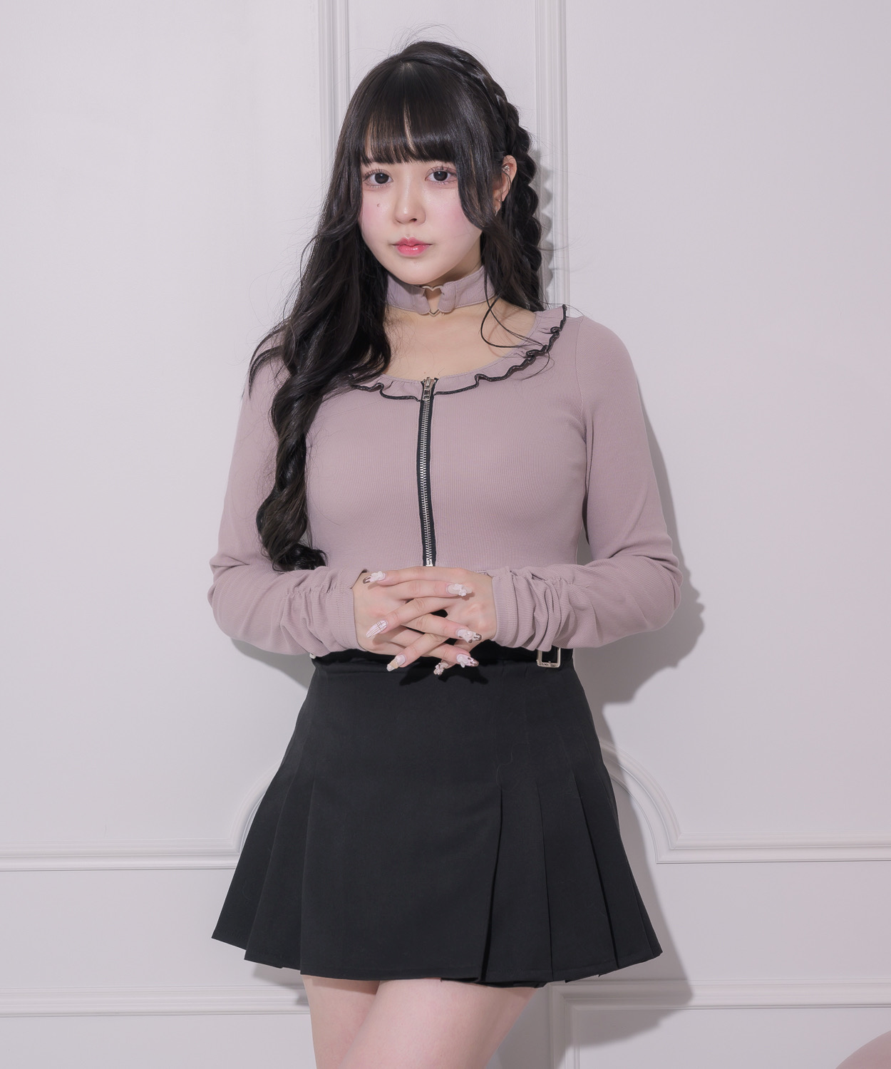 モデル身長:157cm/着用カラー:ピンク