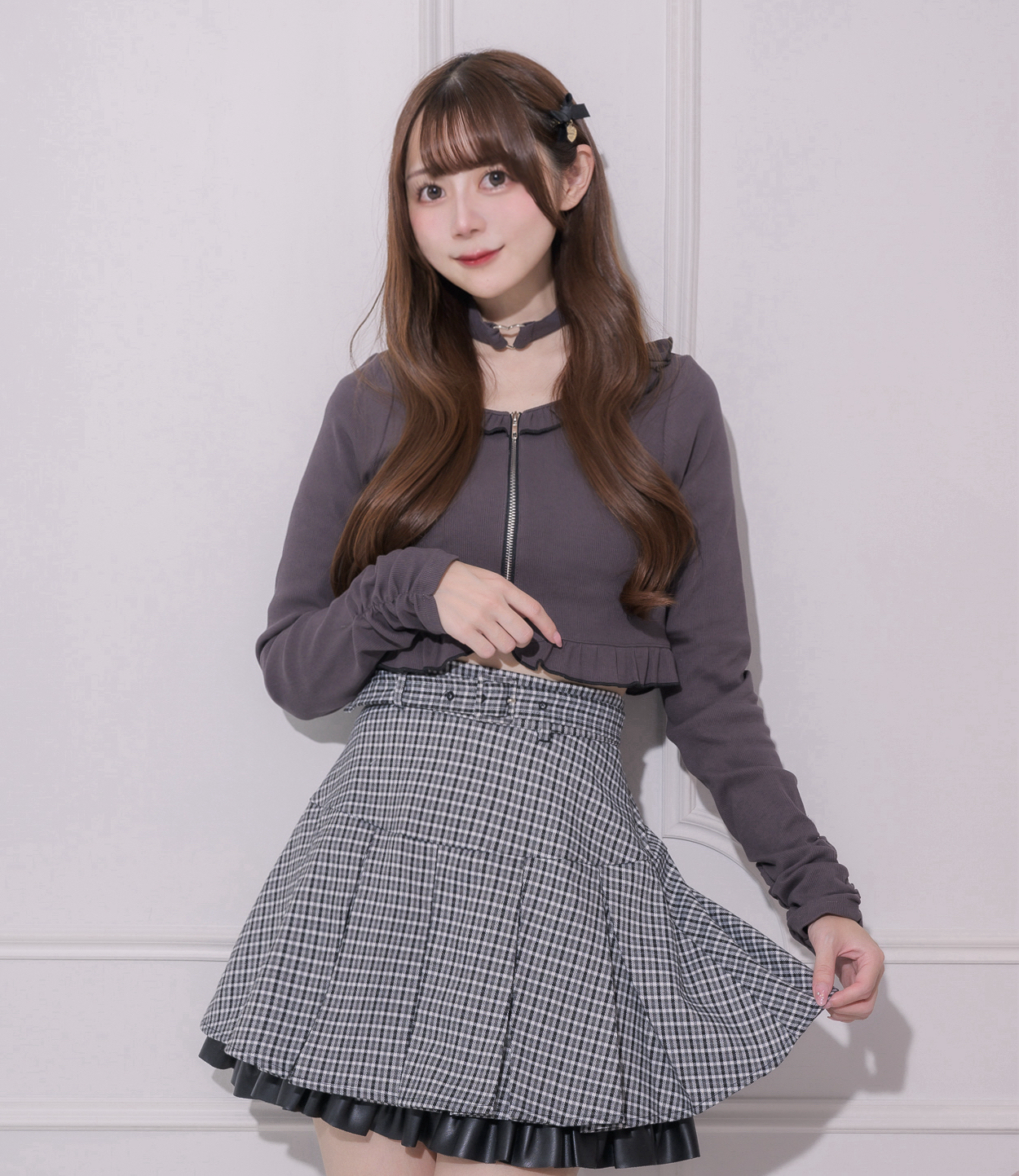 モデル身長:158cm/着用カラー:チャコール