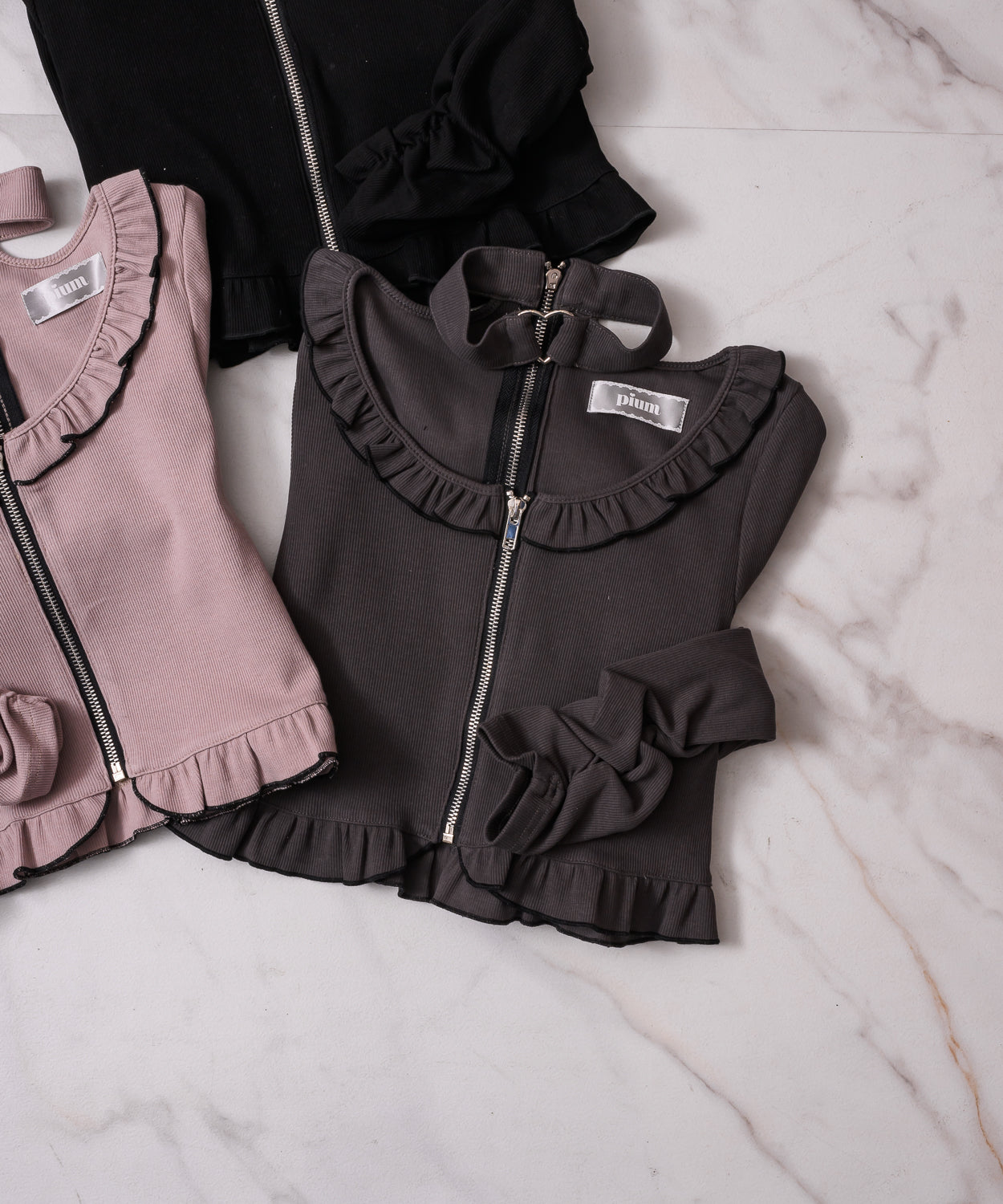 フロントファスナーチョーカートップス