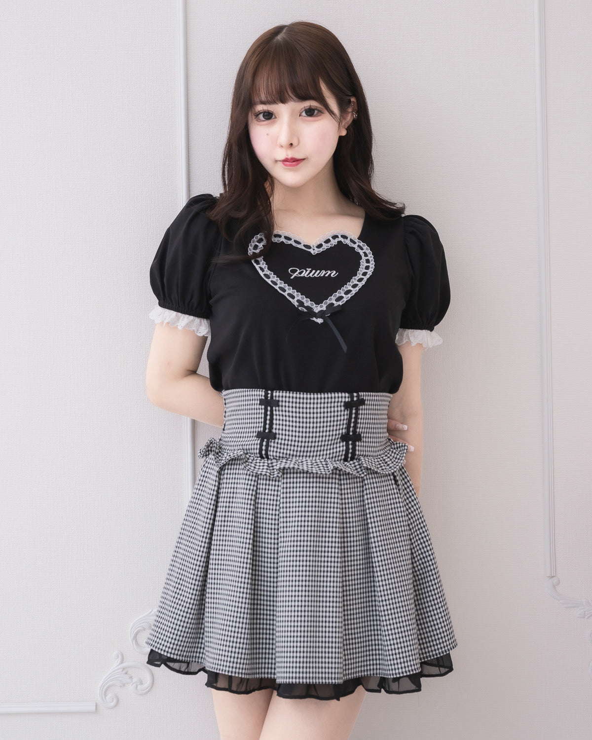 モデル身長:157cm/着用カラー:ブラック