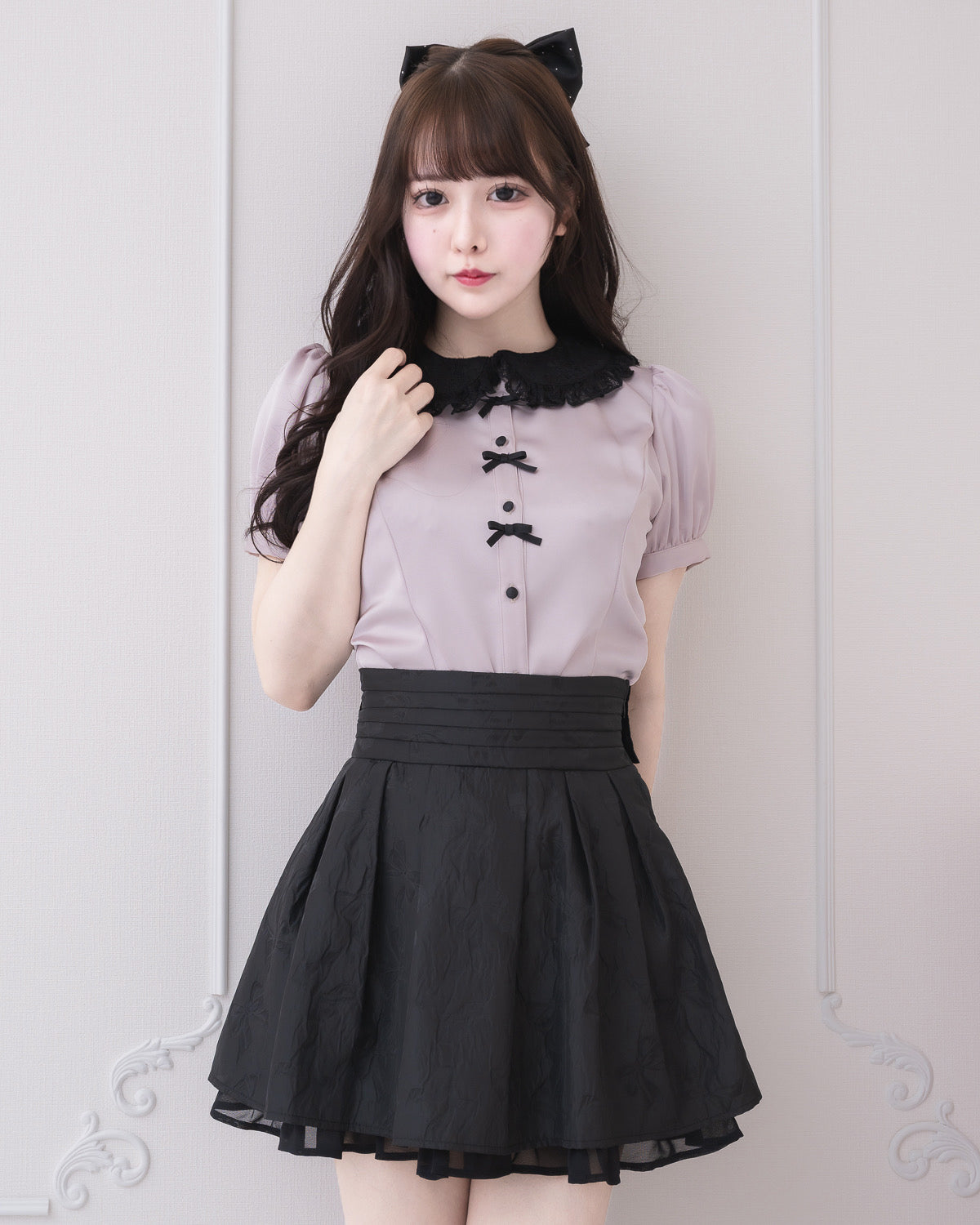 モデル身長:157cm/着用カラー:ブラック