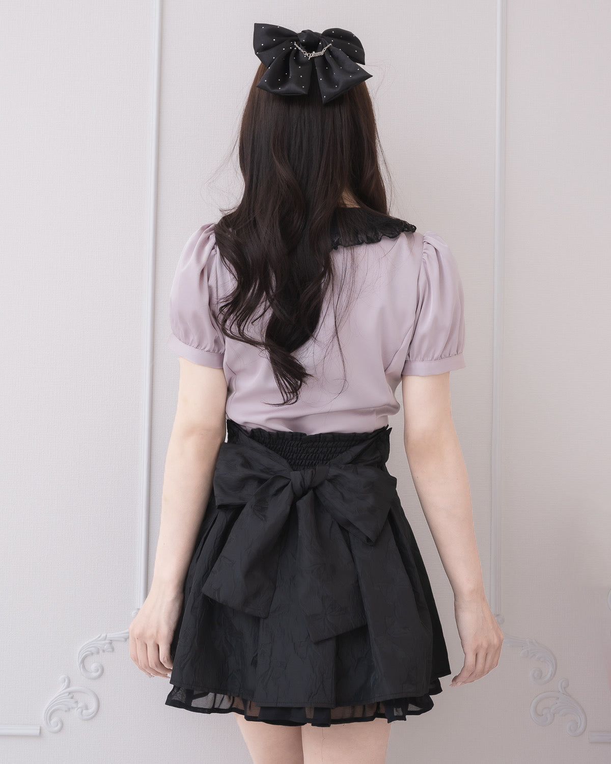 モデル身長：157cm/着用カラー:ブラック