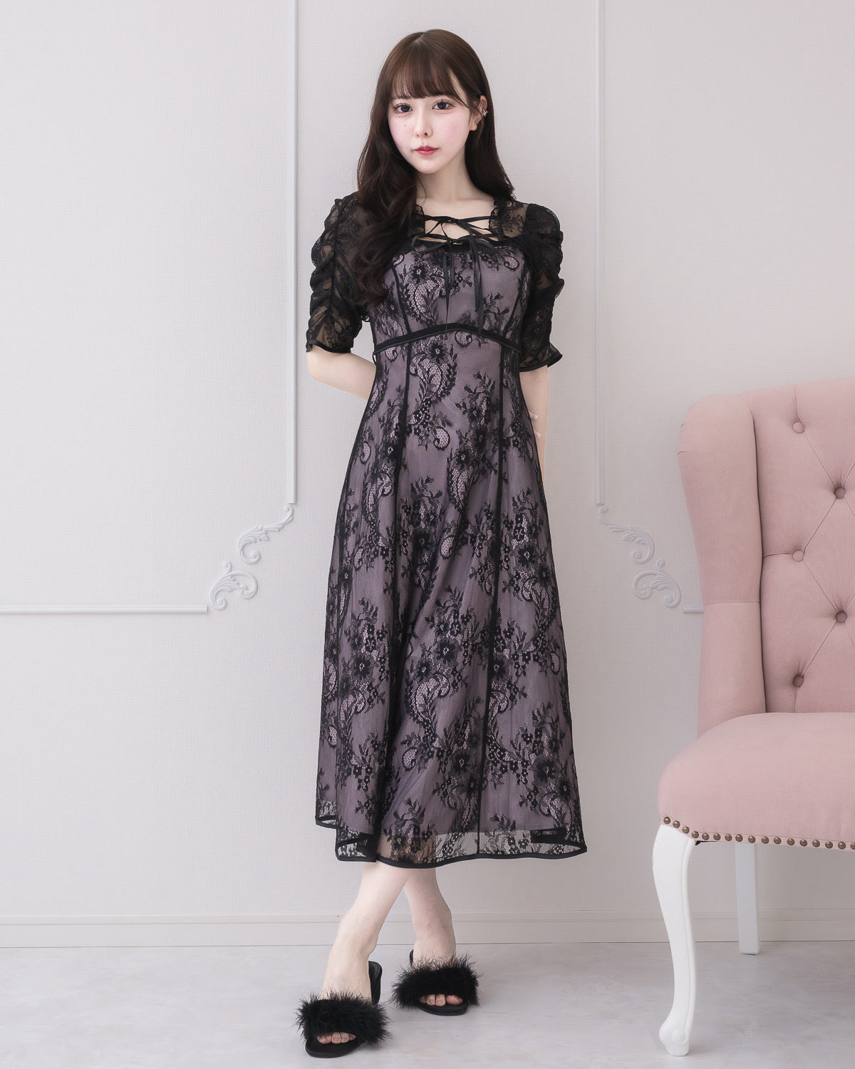 モデル身長:157cm/着用カラー:ブラック