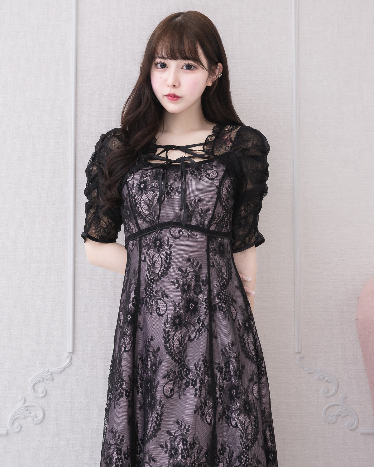 モデル身長:157cm/着用カラー:ブラック