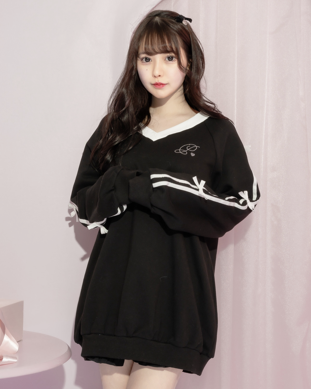 モデル身長:157cm/着用カラー:ブラック