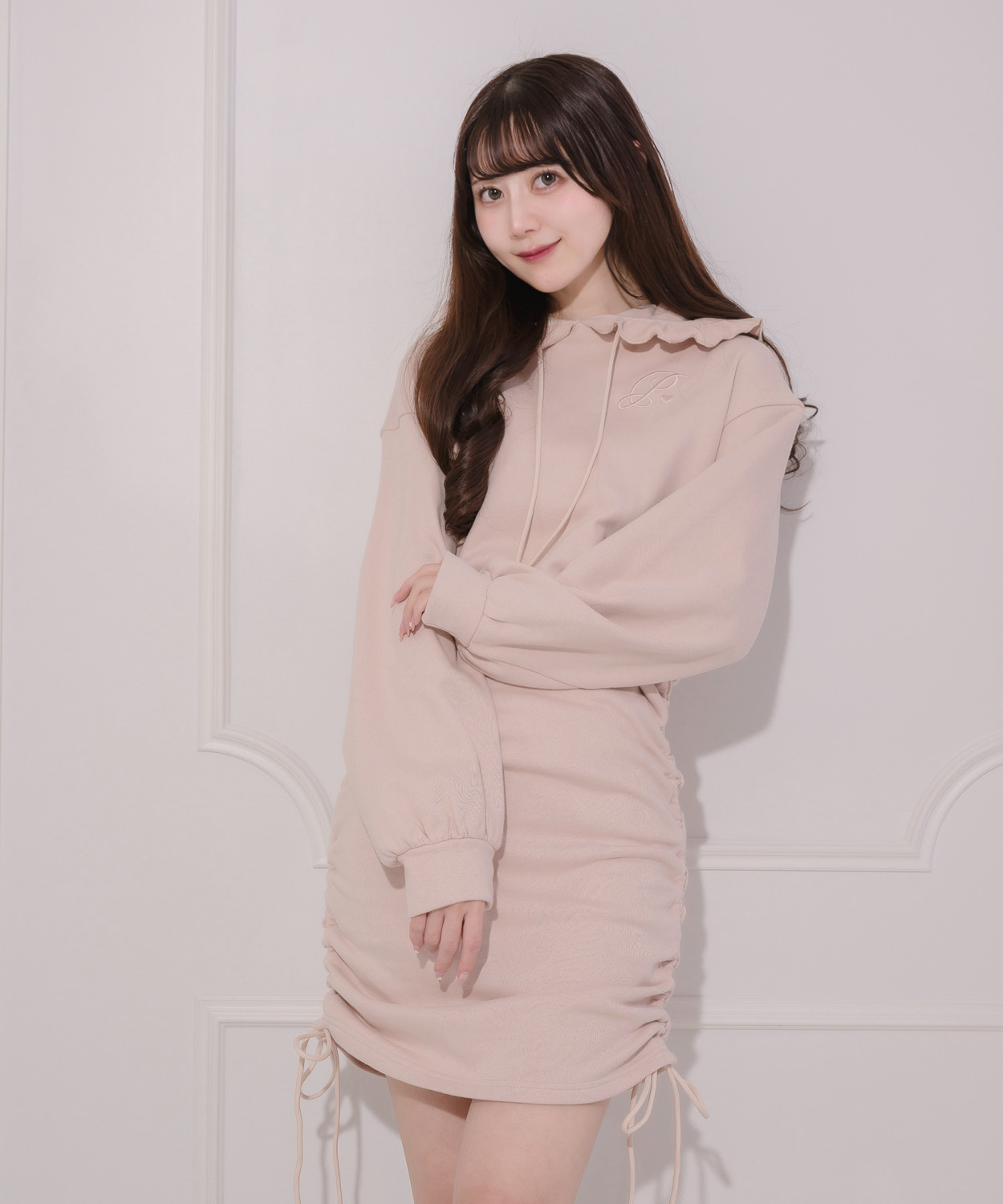 モデル身長:158cm/着用カラー:ピンク