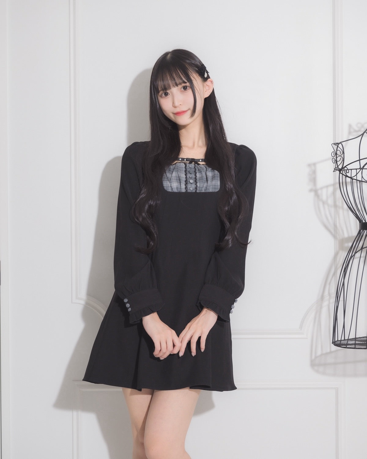 モデル身長:163cm/着用カラー:ブラック