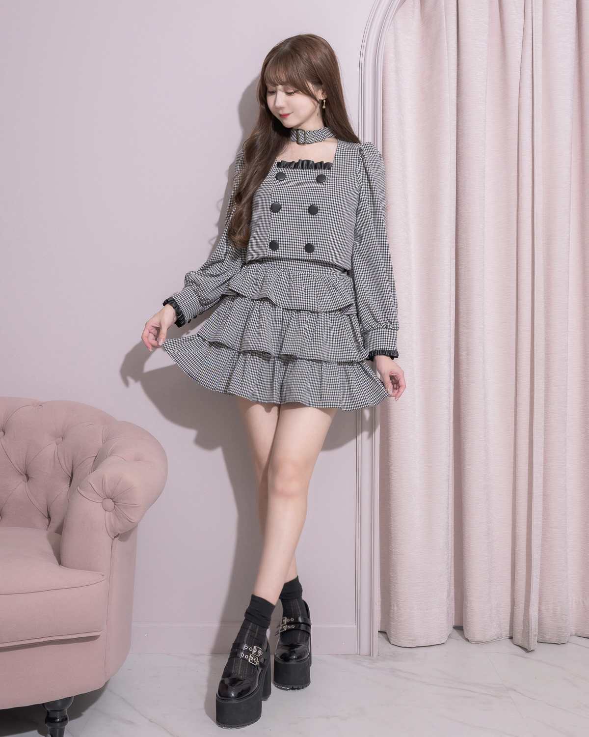 ティアードフリルミニスカート – pium ティアードフリルミニスカート – pium