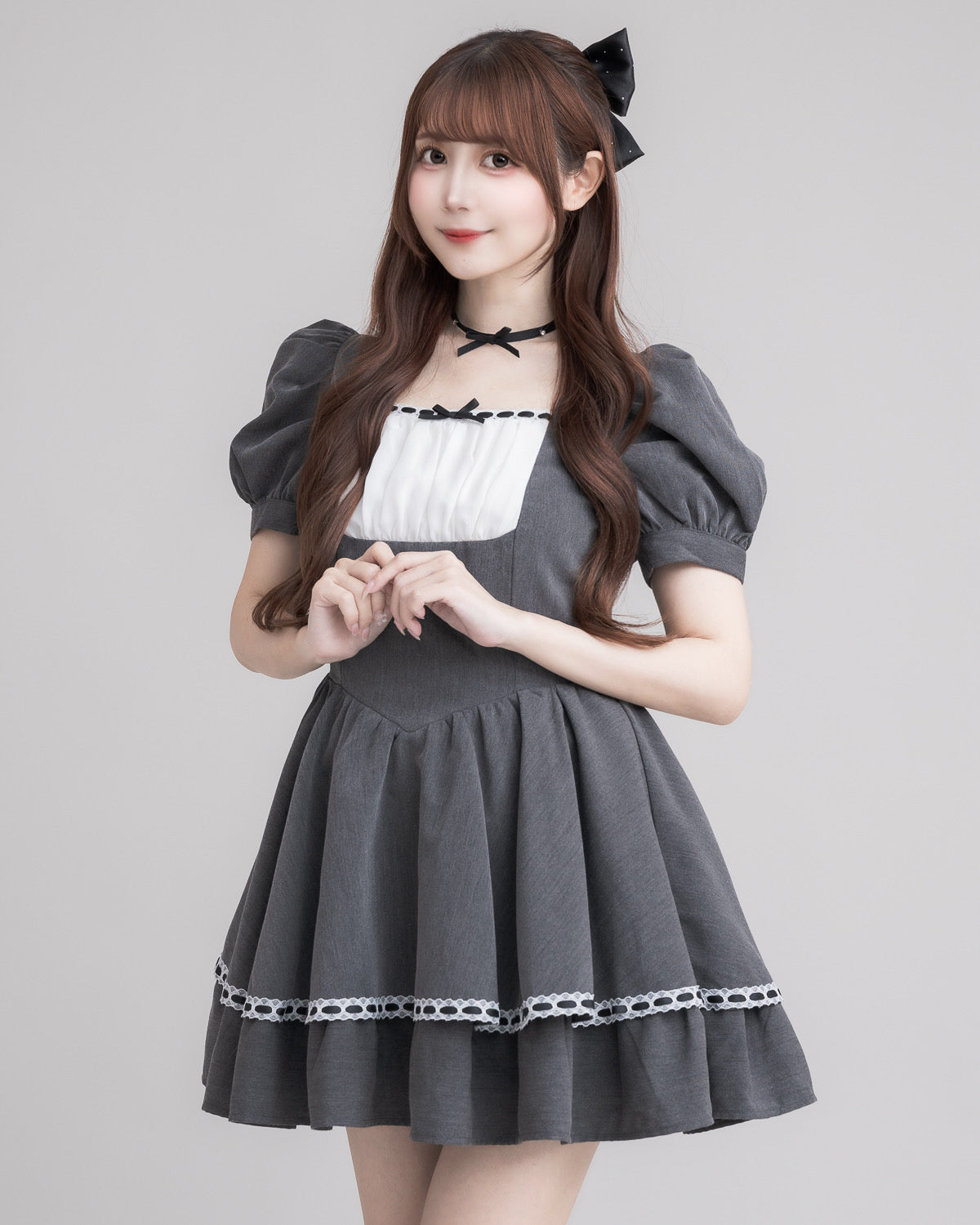 モデル身長:159cm/着用カラー:チャコール