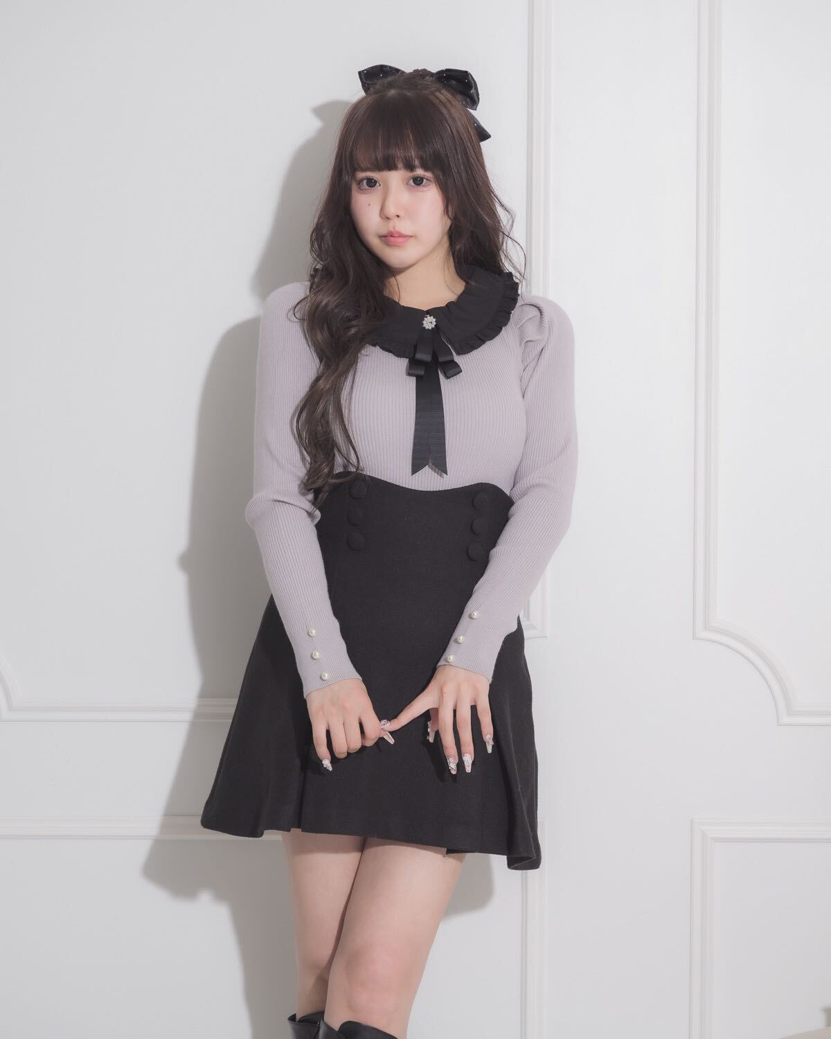 モデル身長:157cm/着用カラー:グレー